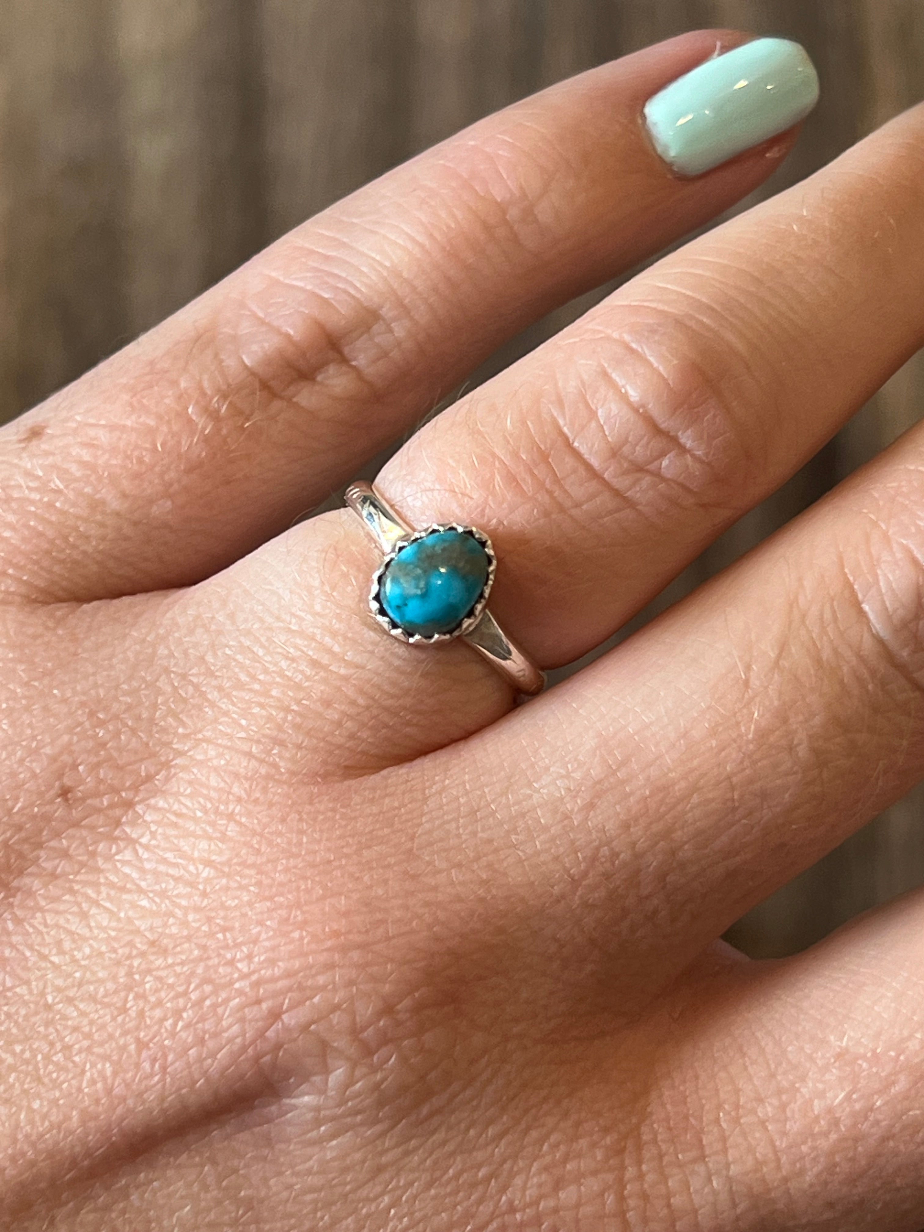 Trendy Turquoise Sterling Silver Ring
