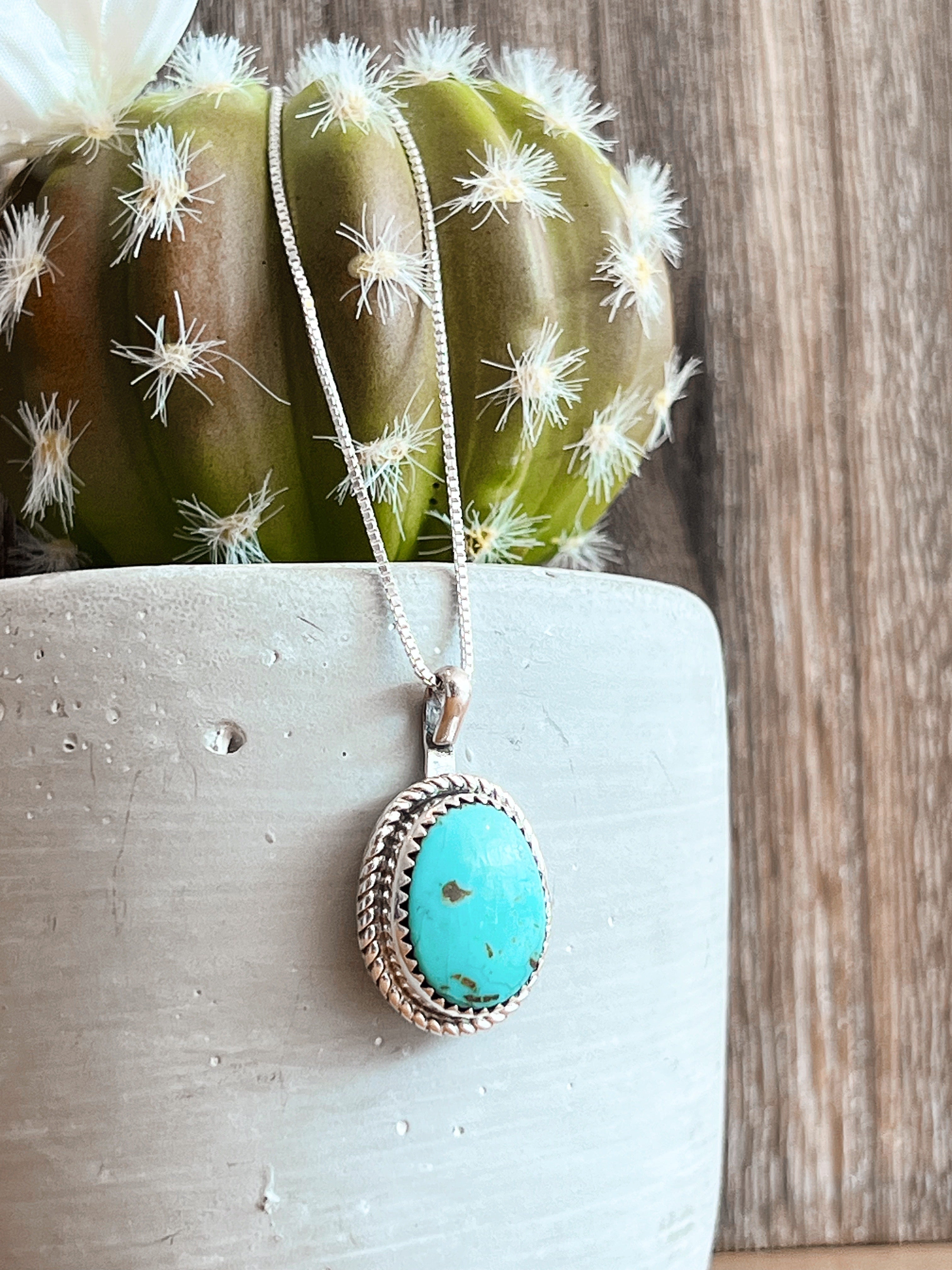 Oval Obsessed Turquoise Sterling Silver Necklace