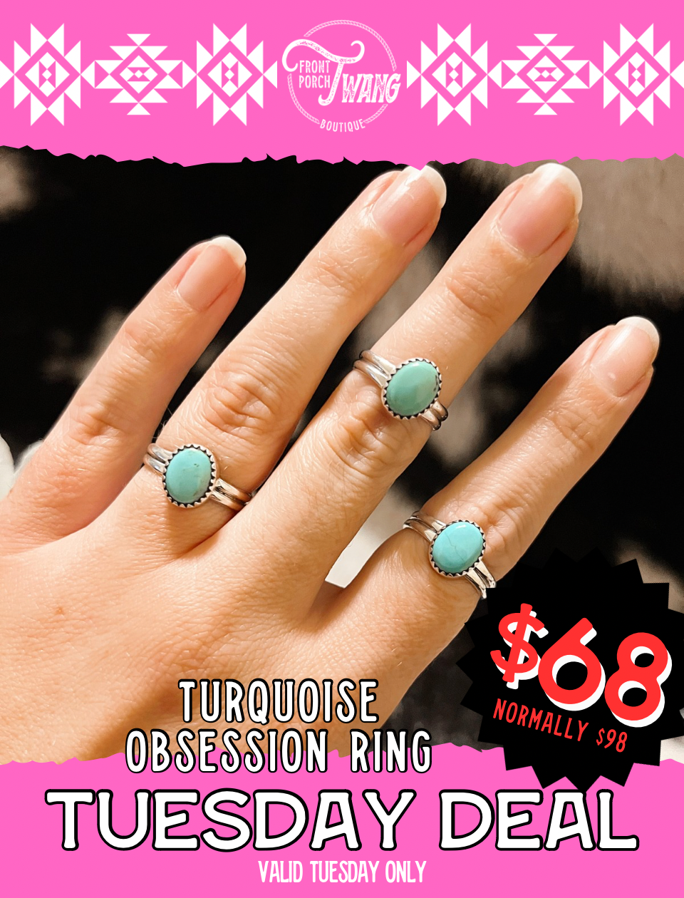 Turquoise Obsession Sterling Silver Ring