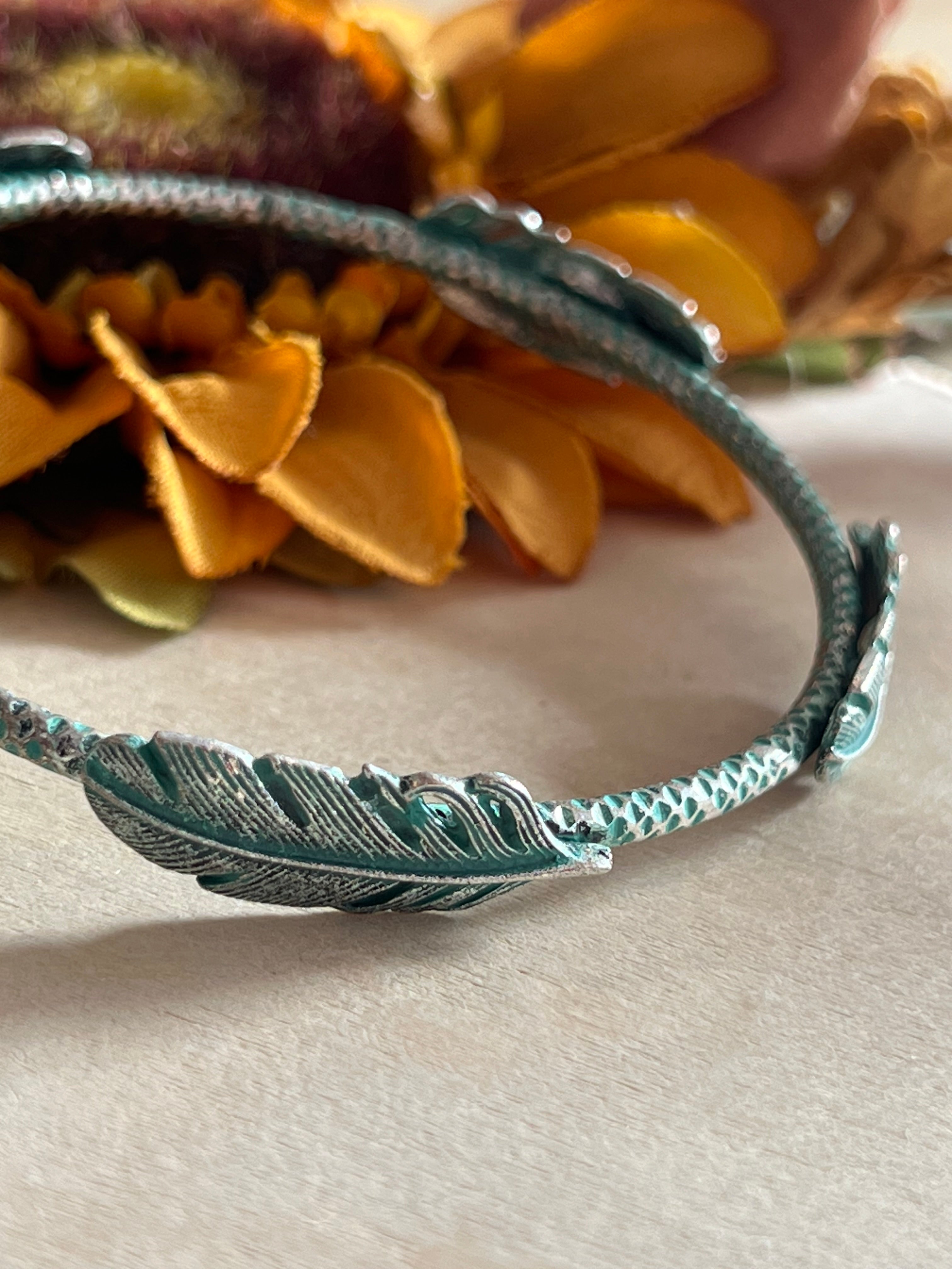 Feather Bangle Bracelet