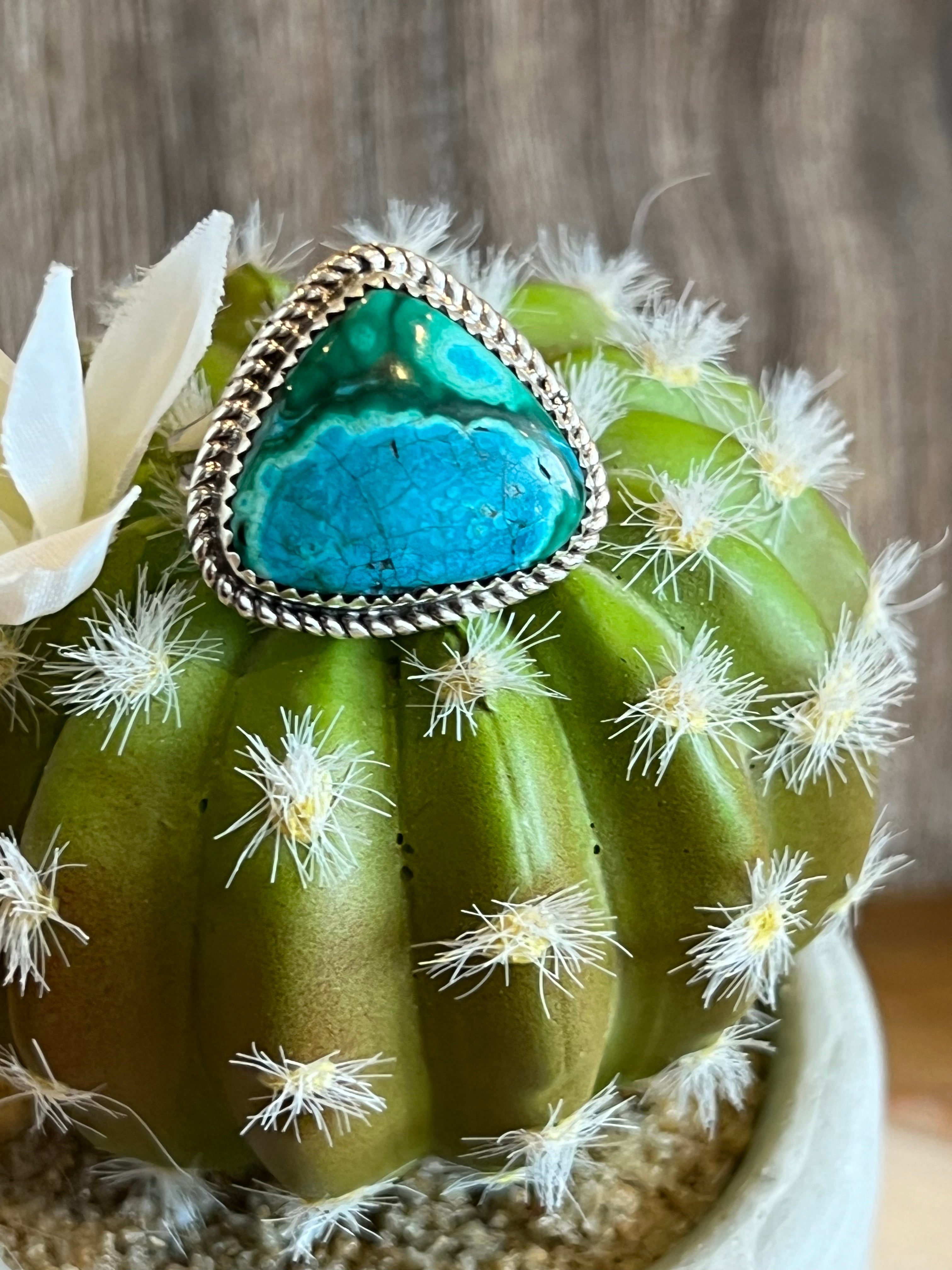 Cutie Chrysocolla Sterling Silver Ring