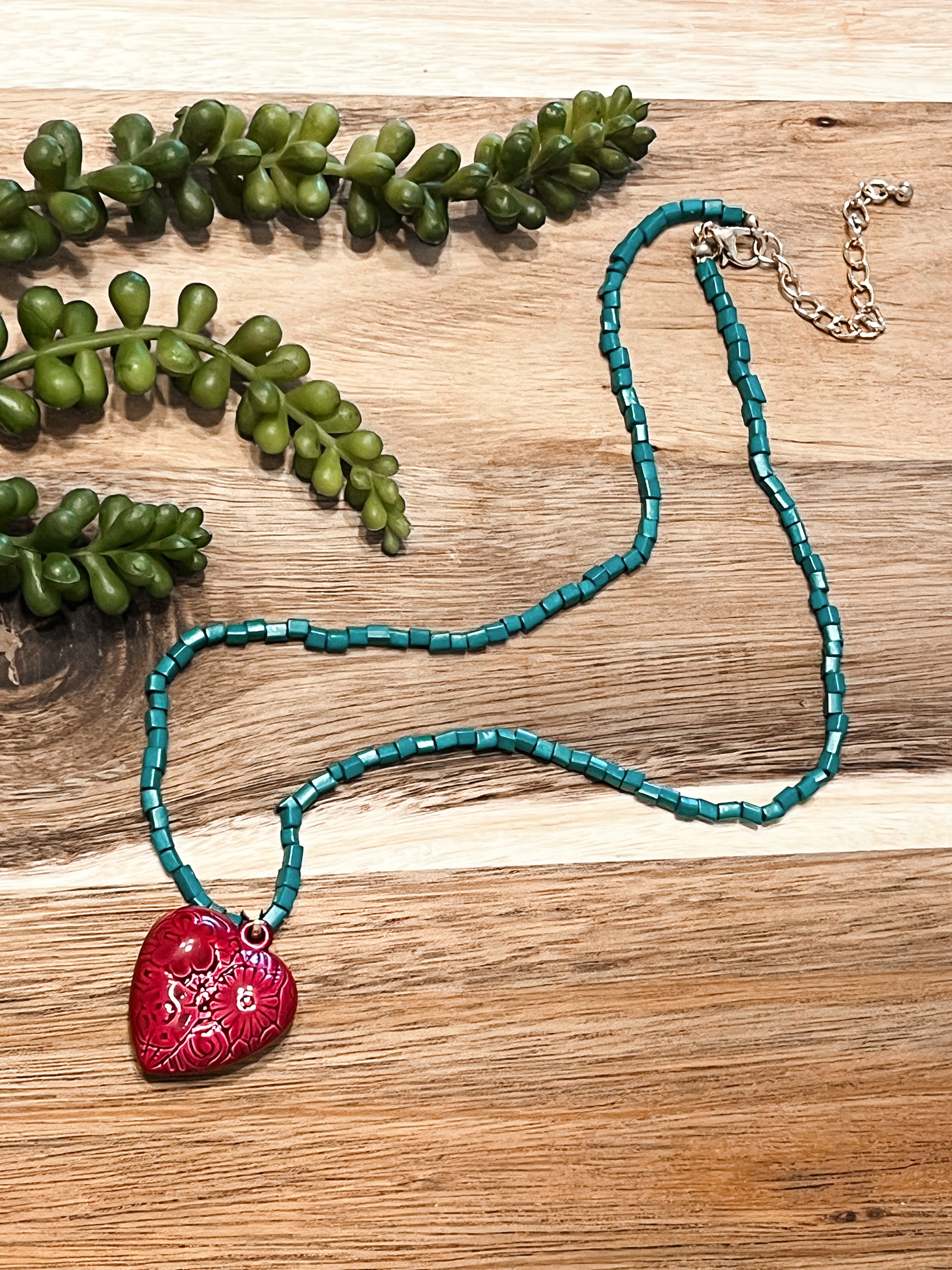 Full Heart Stone Necklace