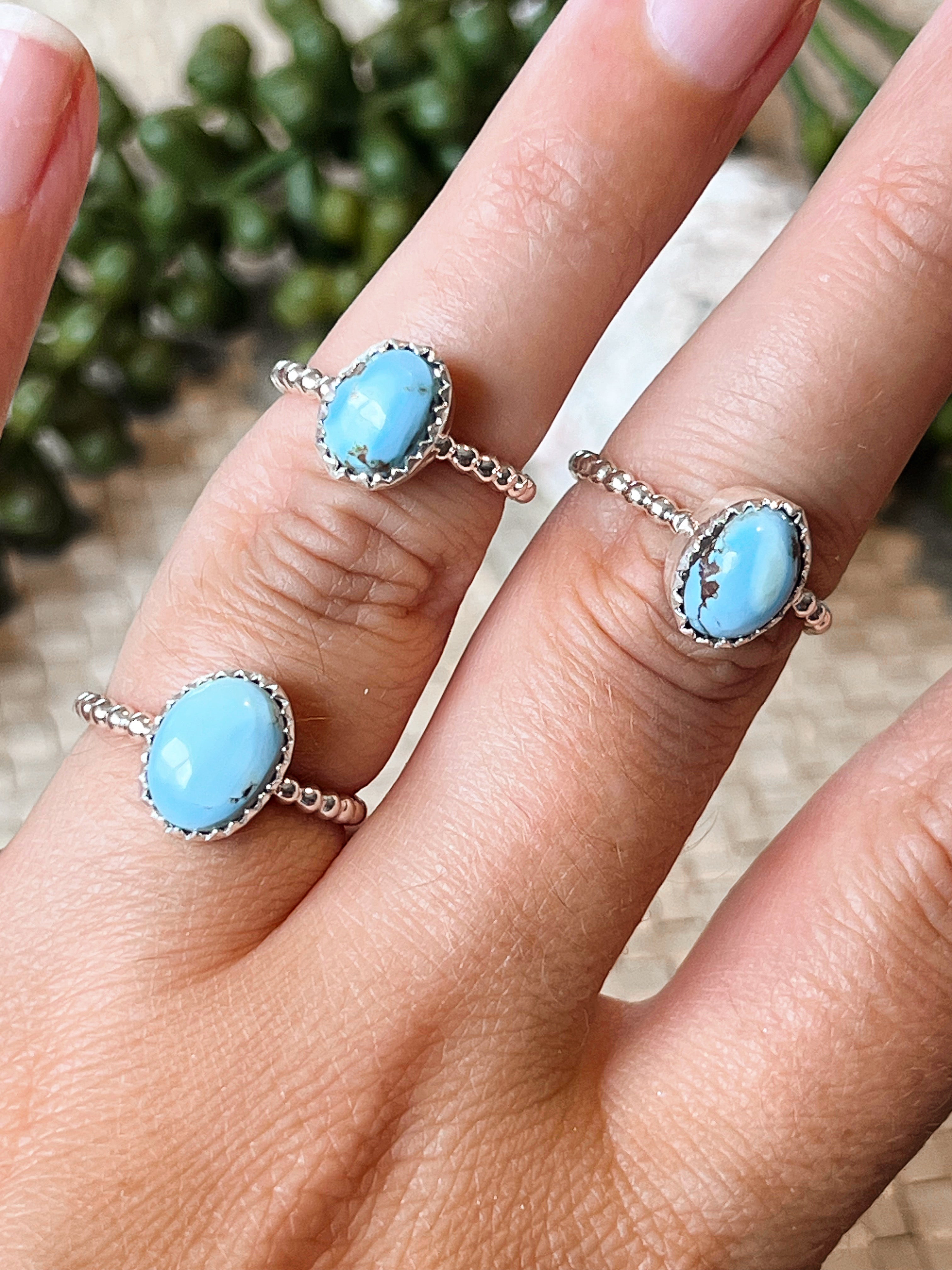 Spotted Golden Hills Sterling Silver Ring