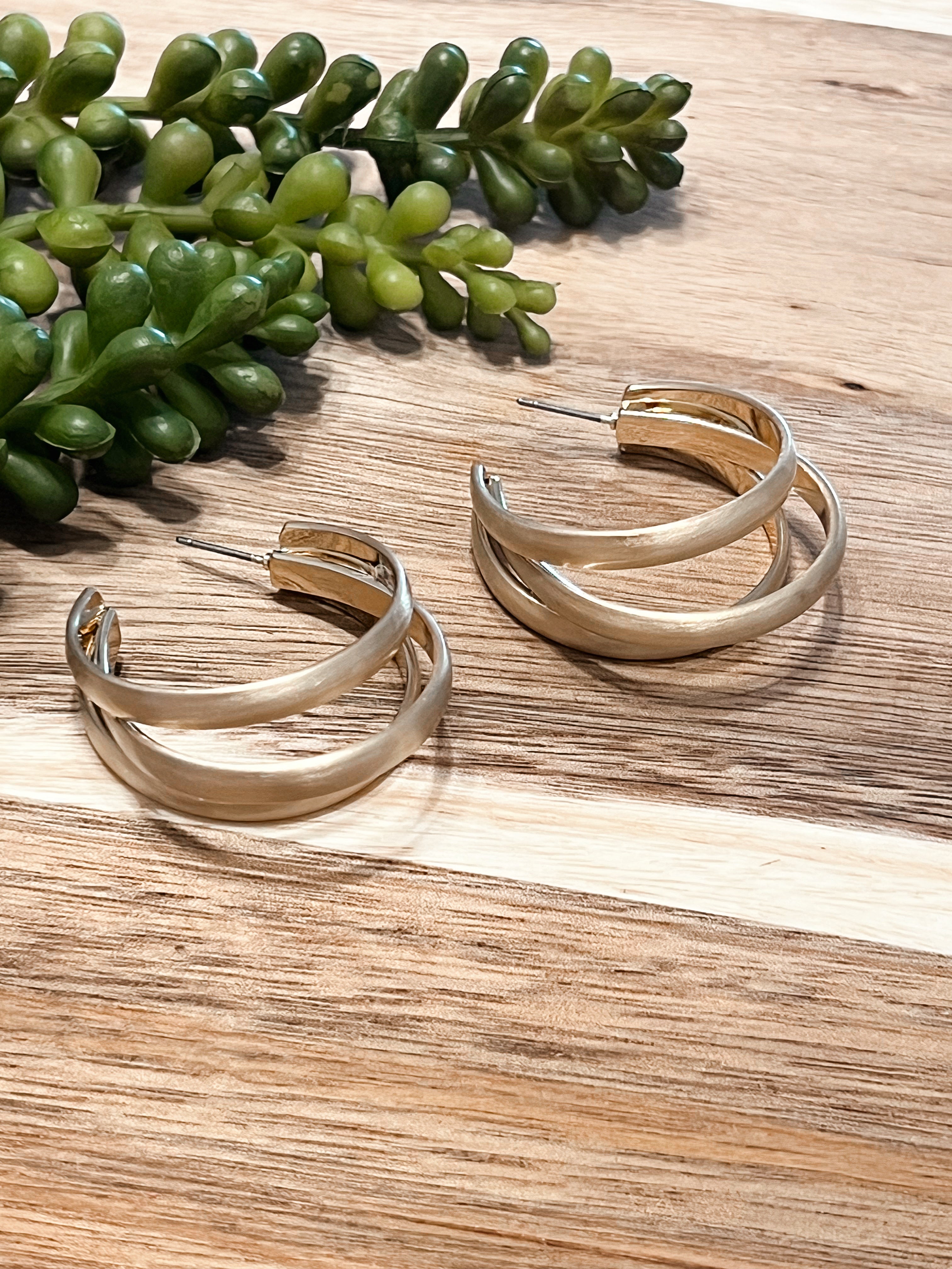 Triple Hoop Earrings