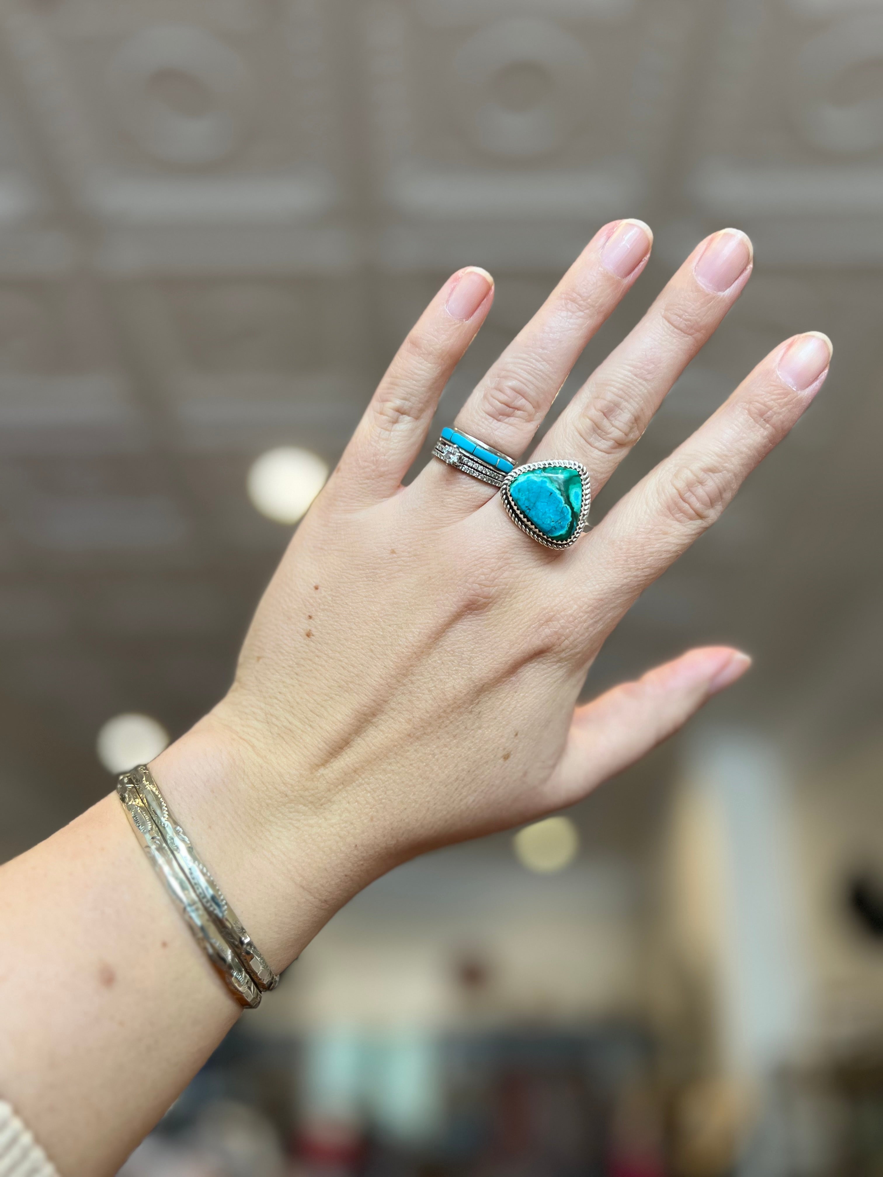 Cutie Chrysocolla Sterling Silver Ring