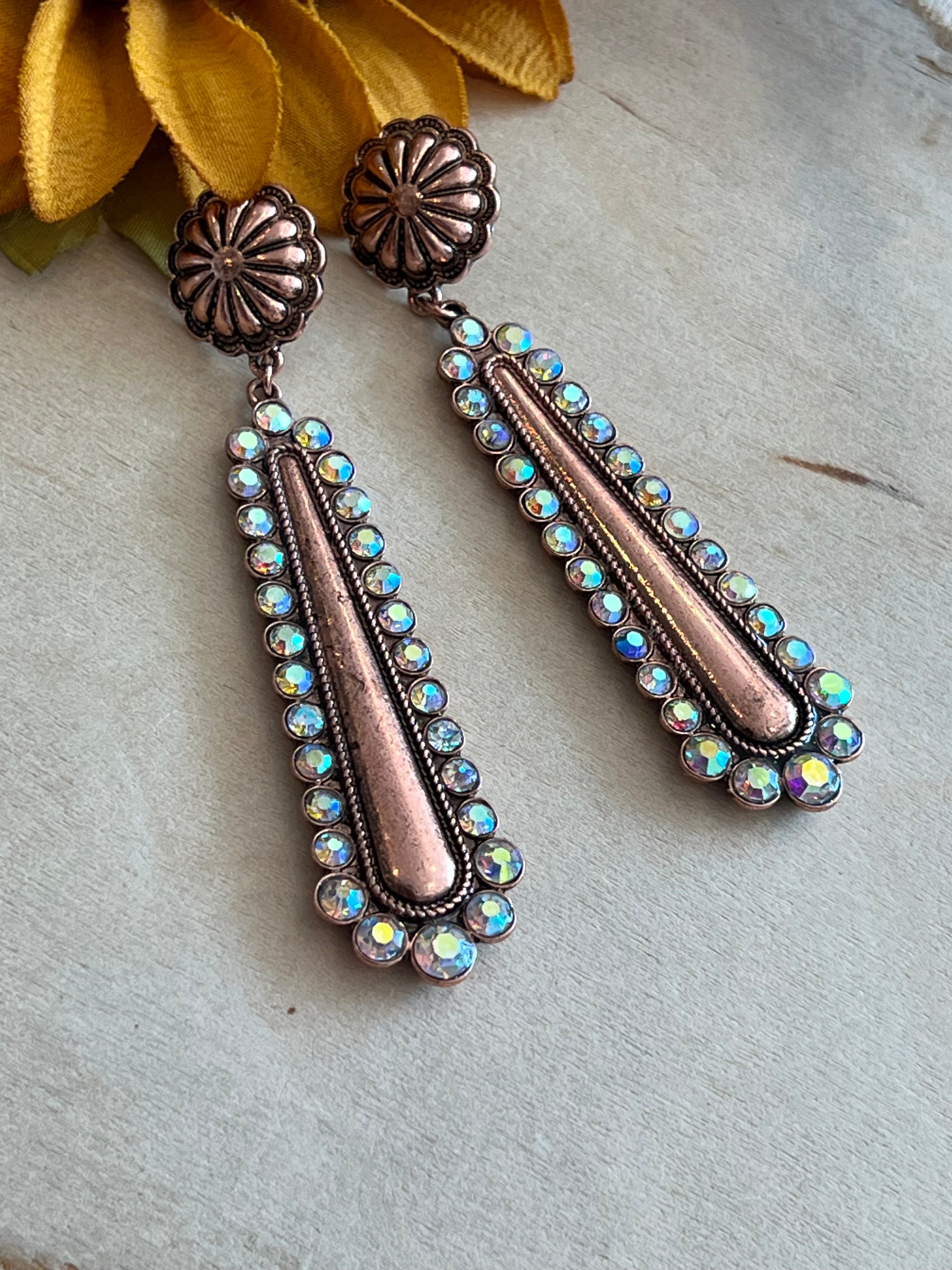 Copper Bling Earrings