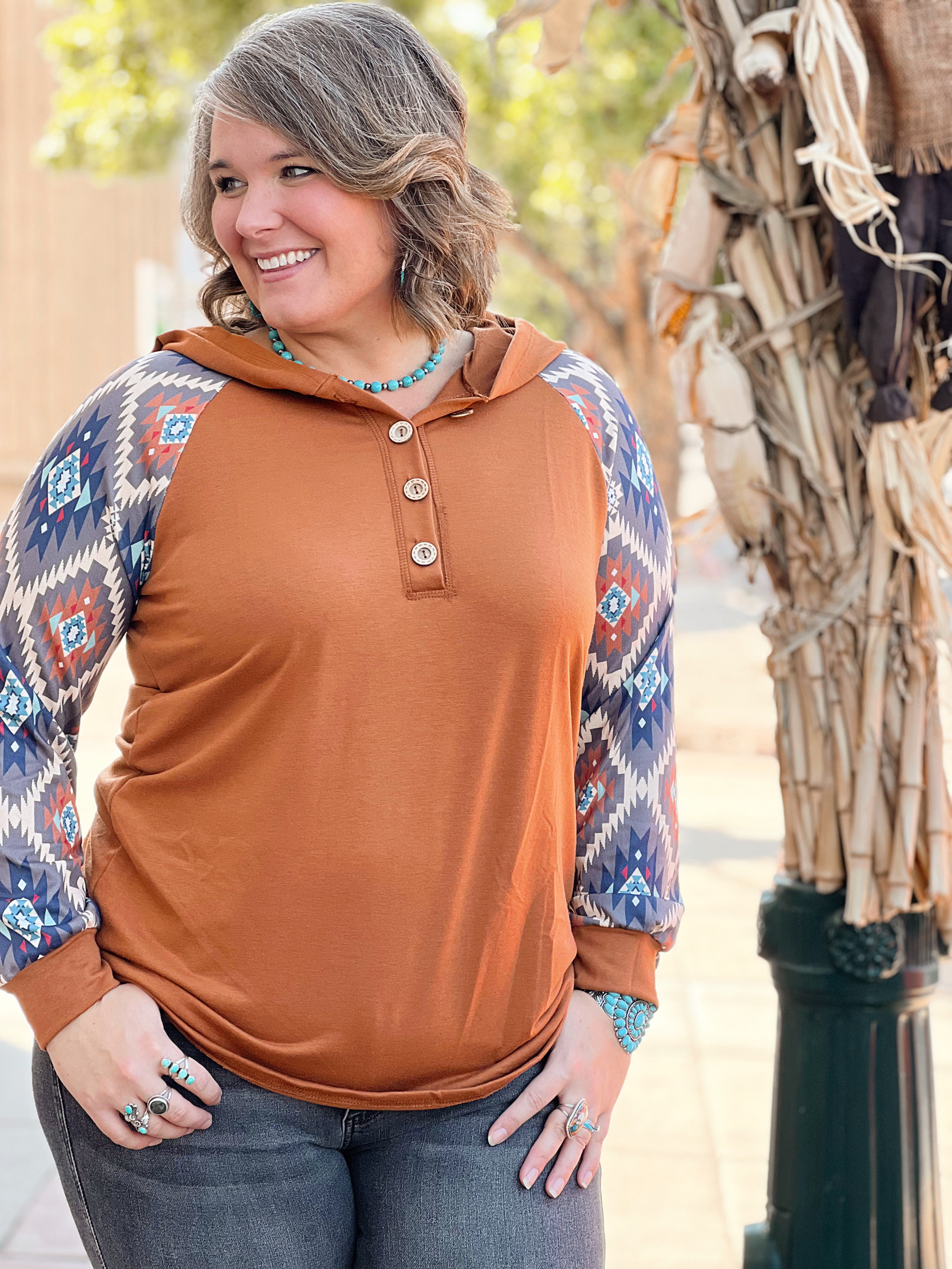 Rust Ridge Button Sweater