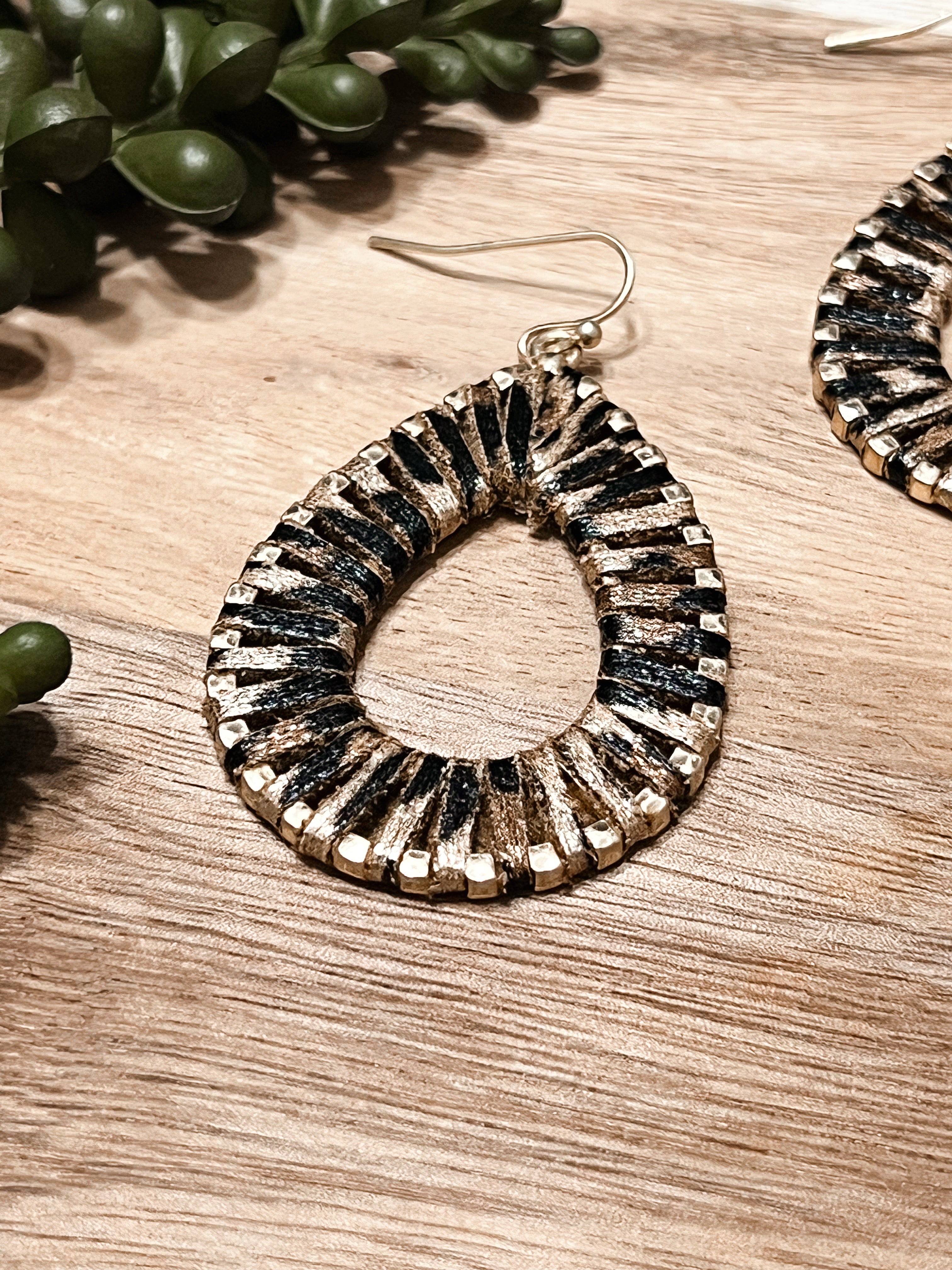 Leopard Wrap Earrings