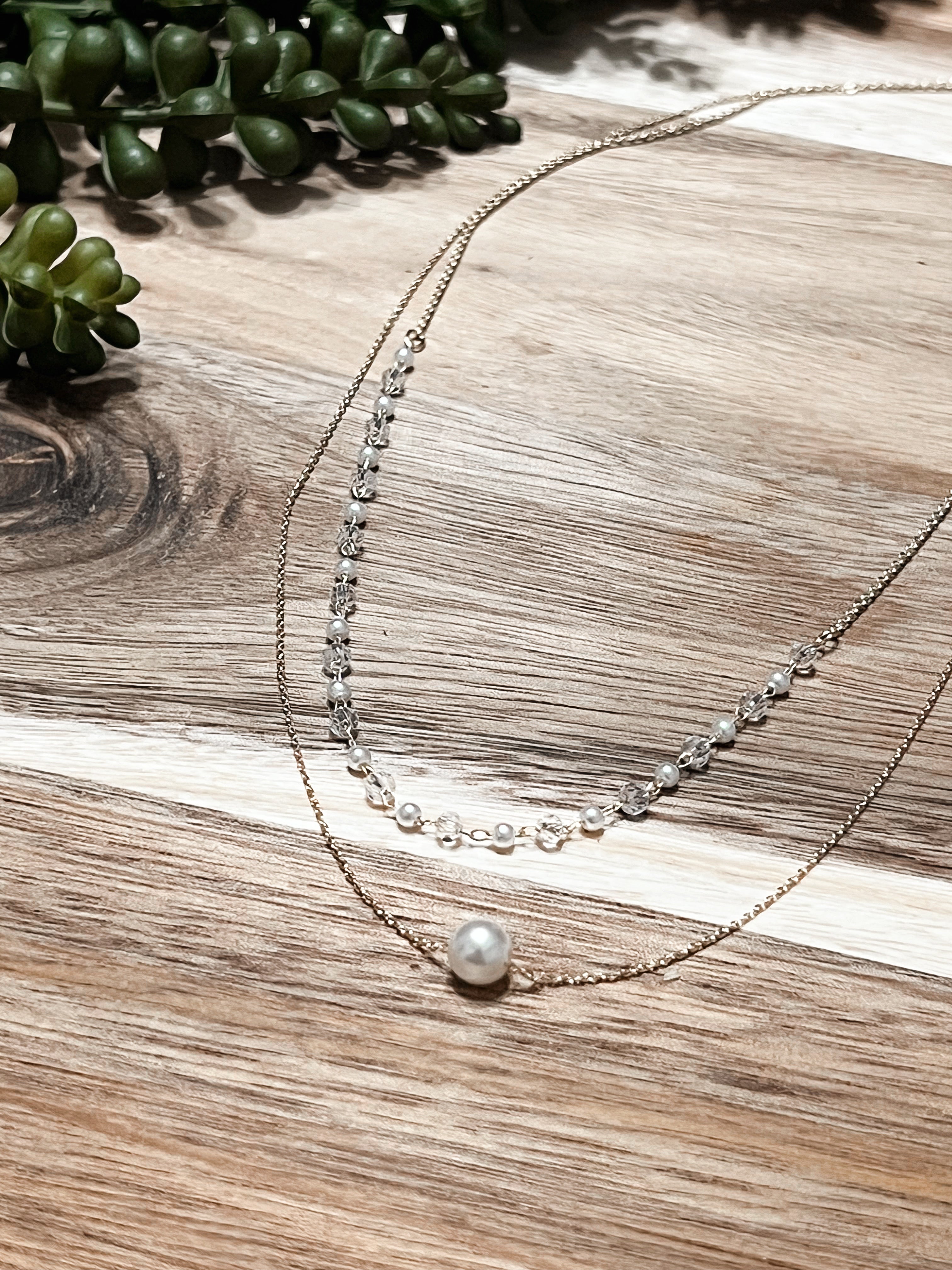 Double Layer Pearl Necklace