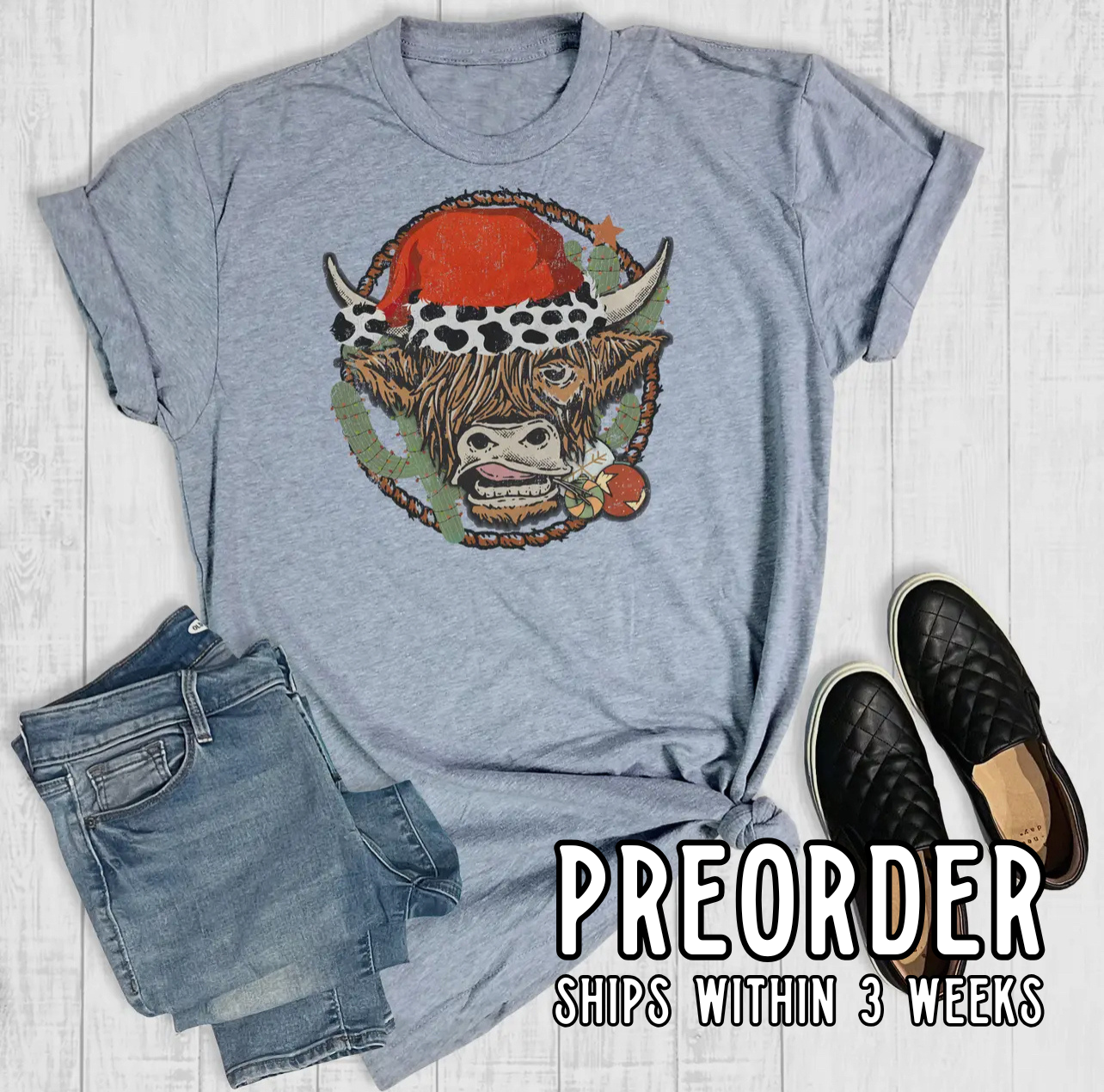 *Preorder* Christmas Cow Graphic Tee