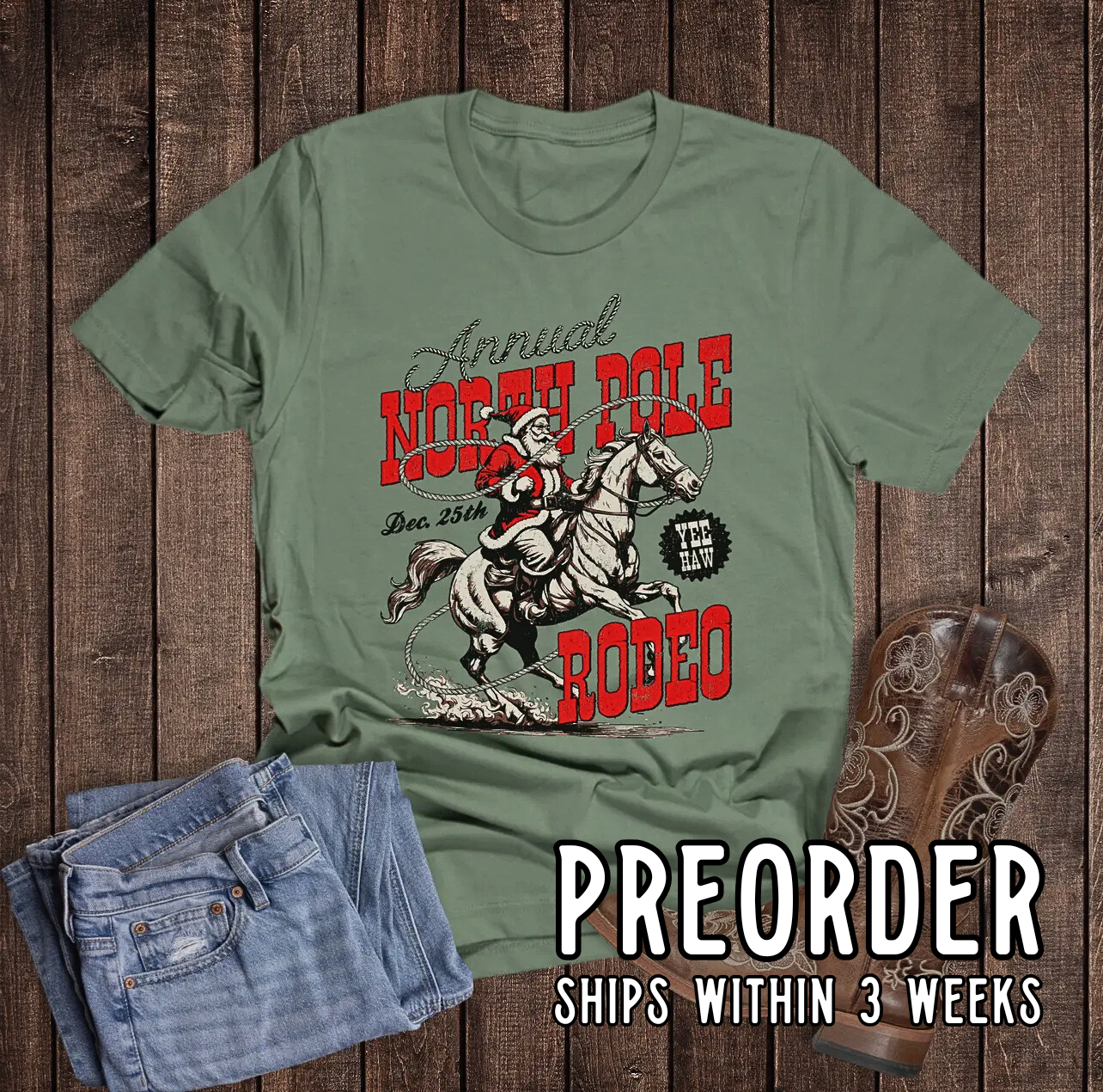 *Preorder* North Pole Rodeo Graphic Tee