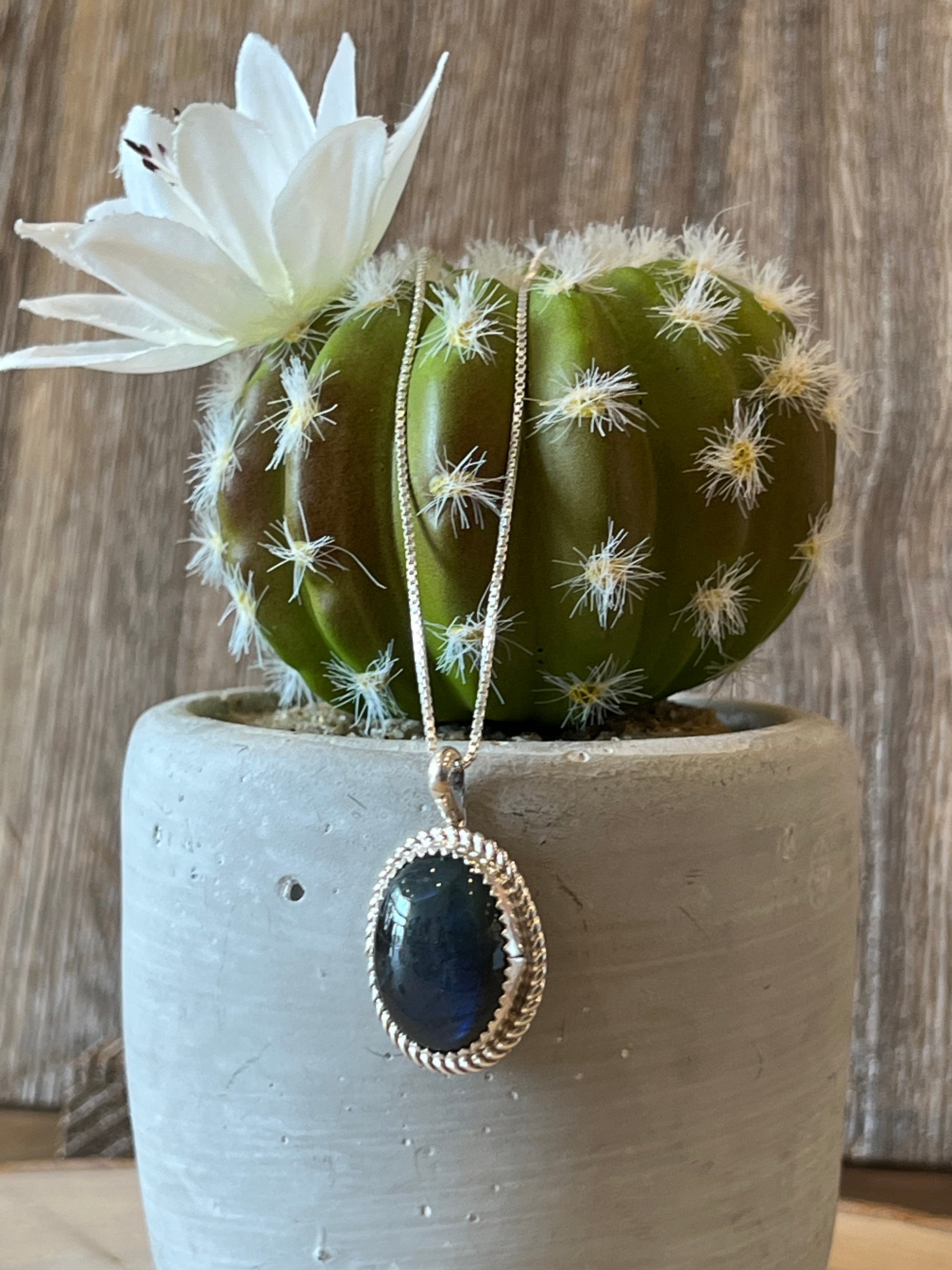 Longing For Labradorite Sterling Silver Necklace