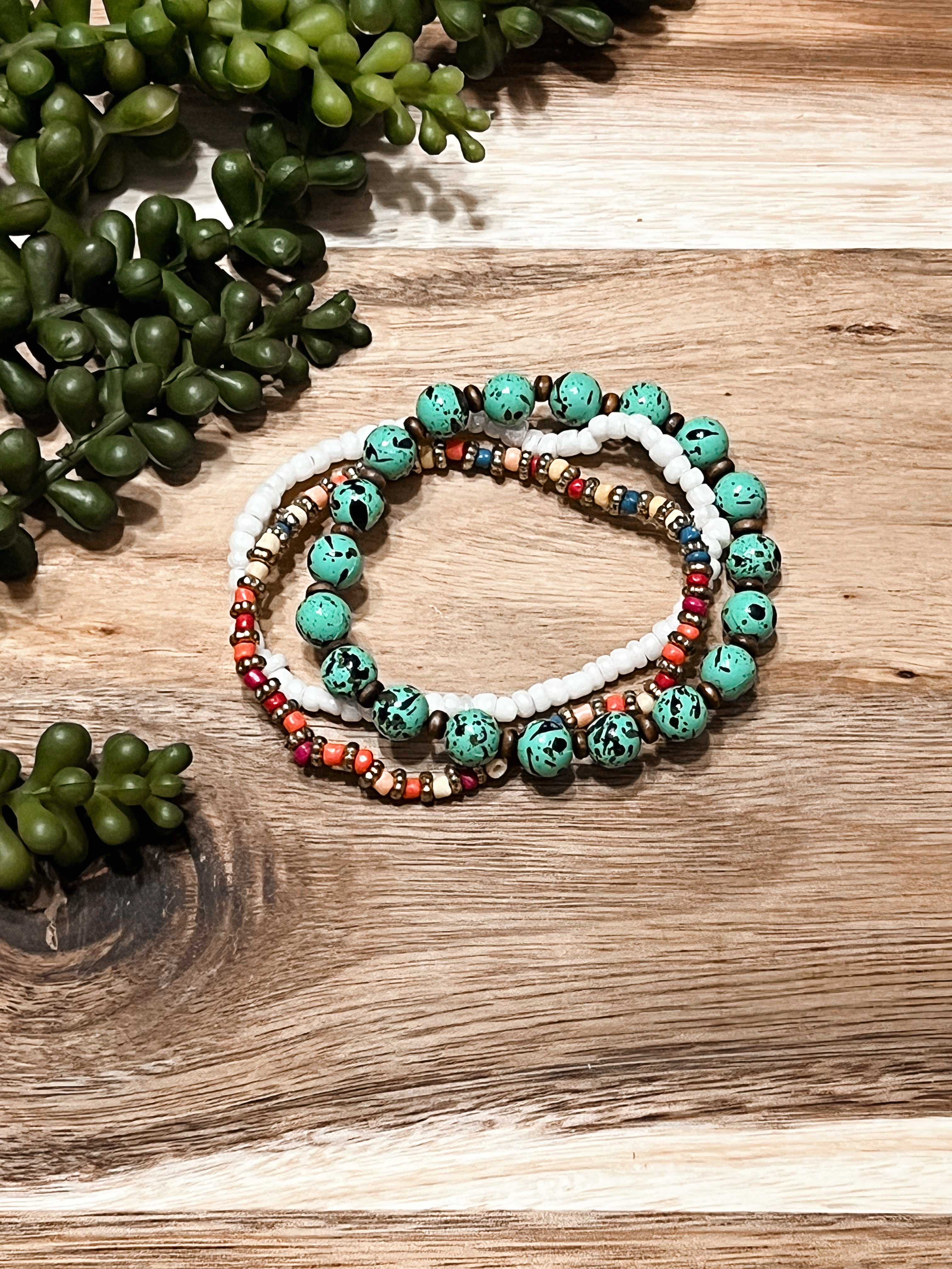 Rainbow Road Stretch Bracelet Set