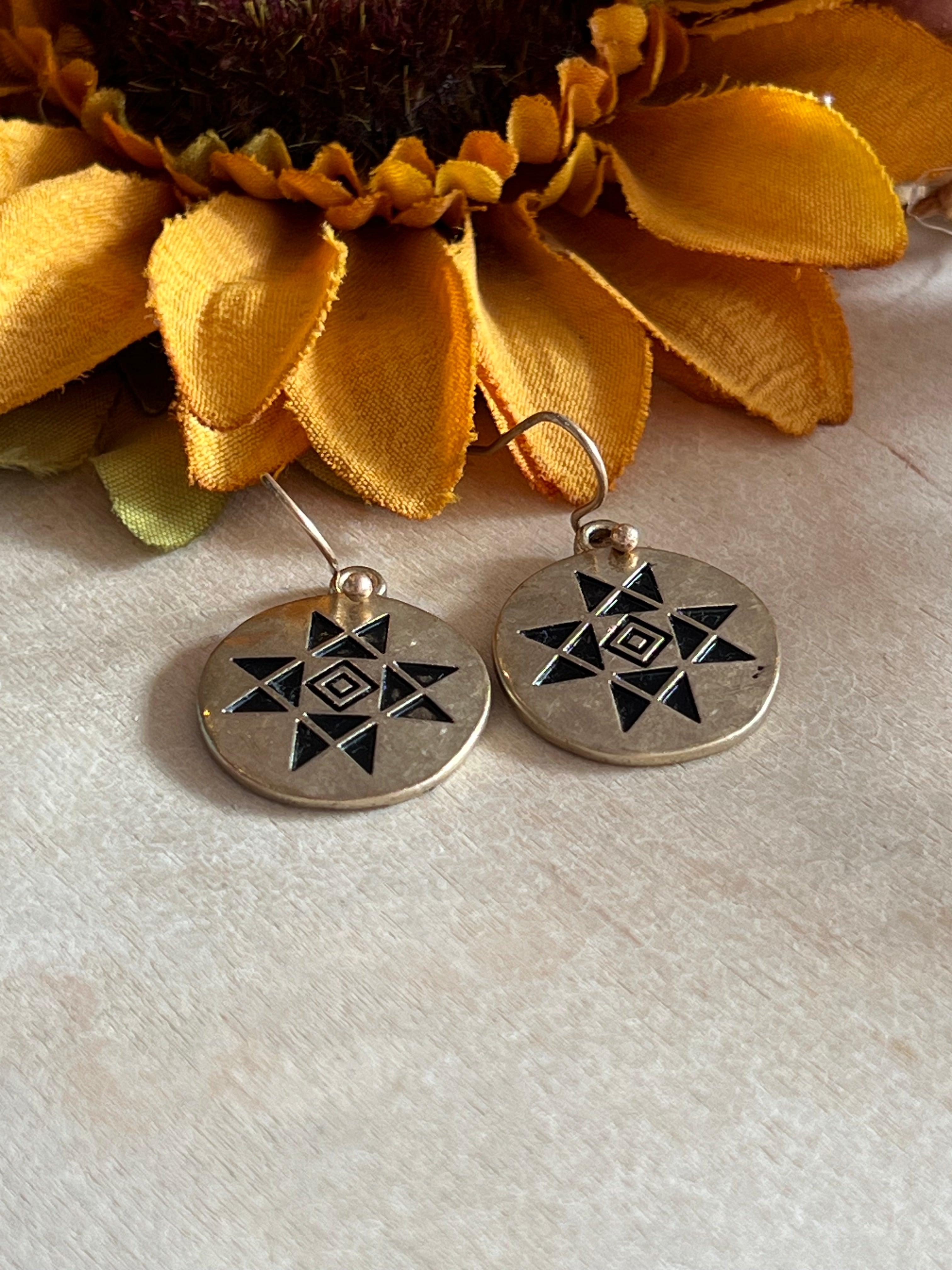 Aztec Gold Earrings