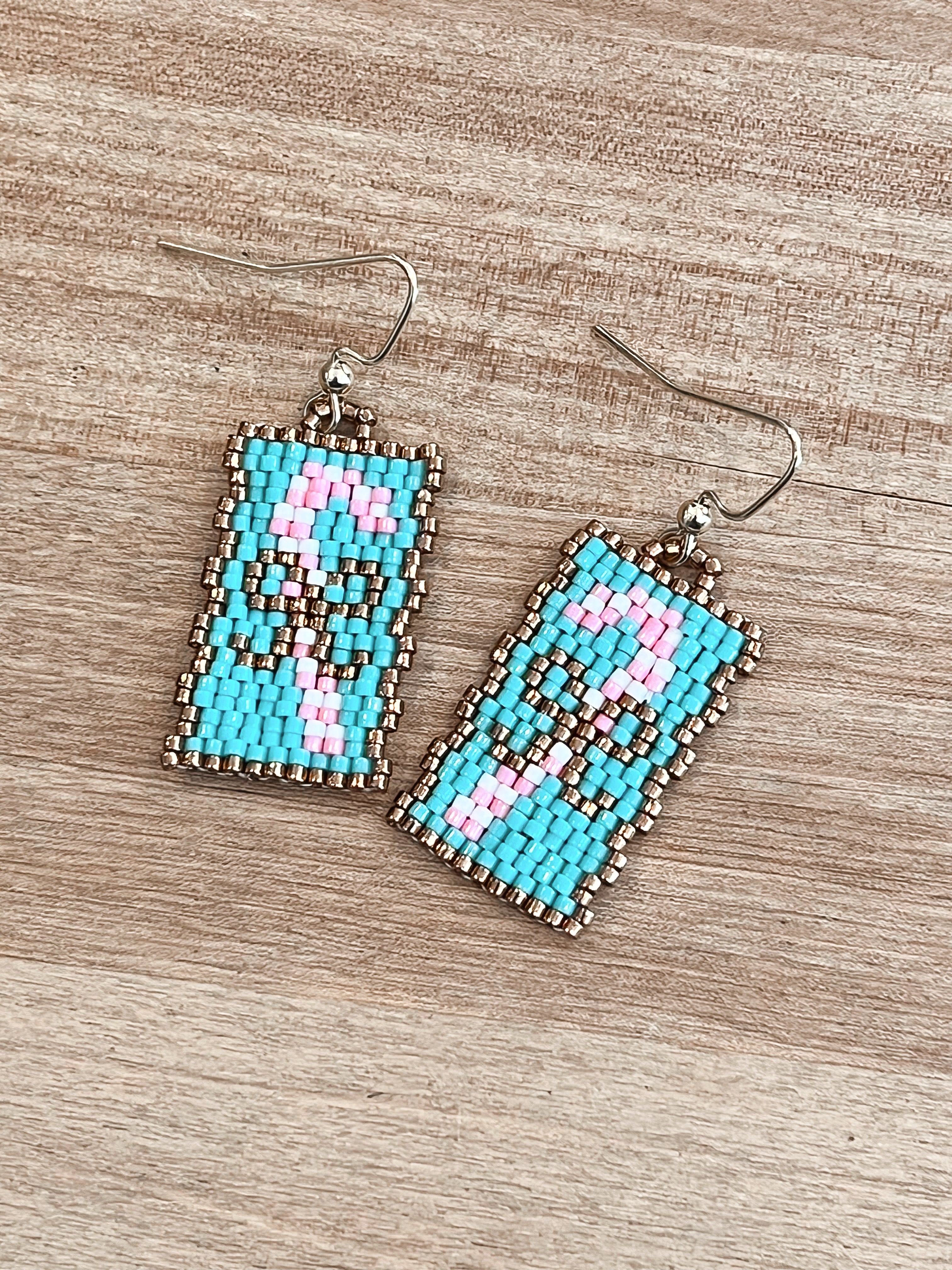 Trendy Holiday Handbeaded Earrings