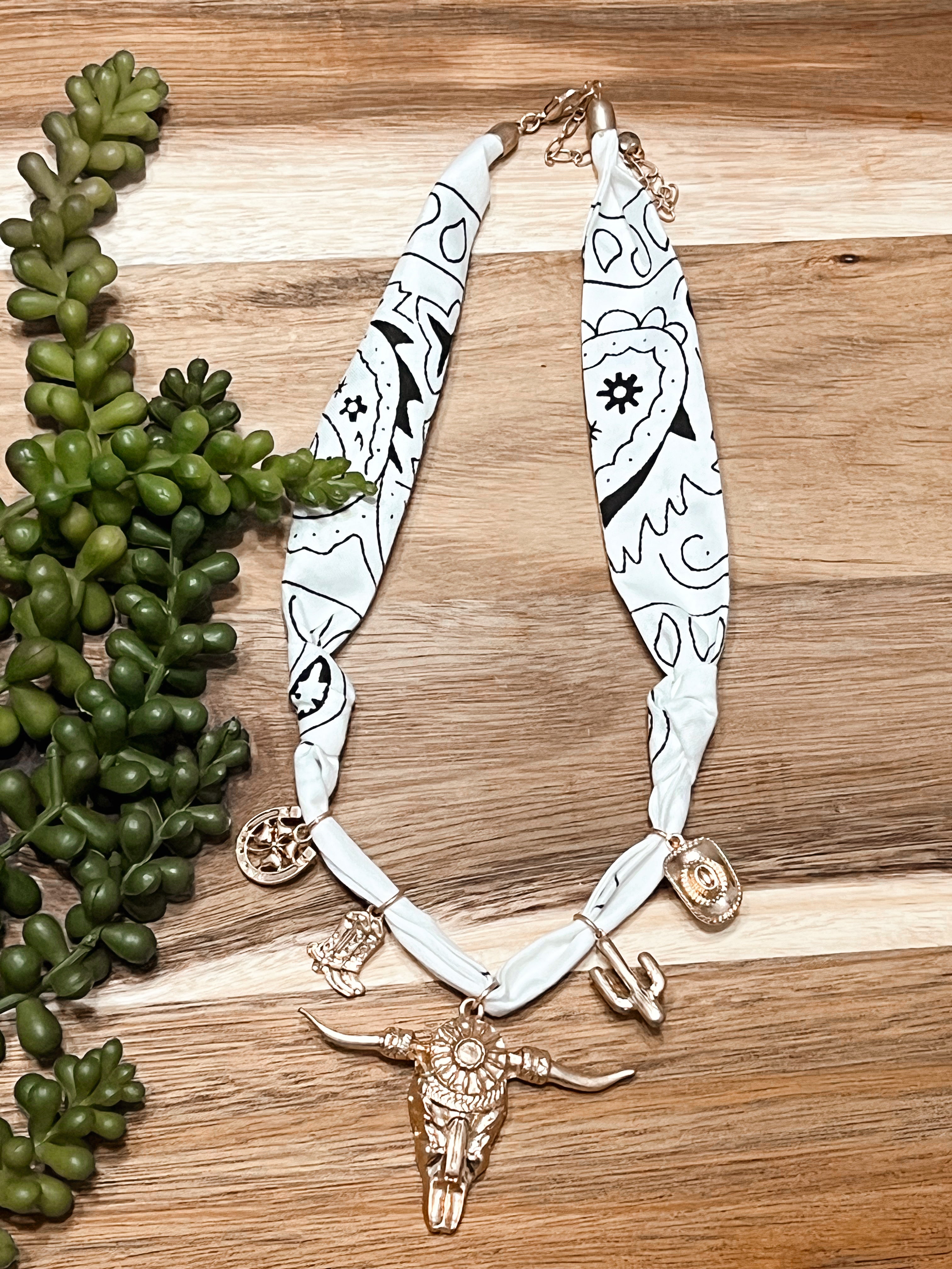 Sweetheart Steer Bandana Necklace