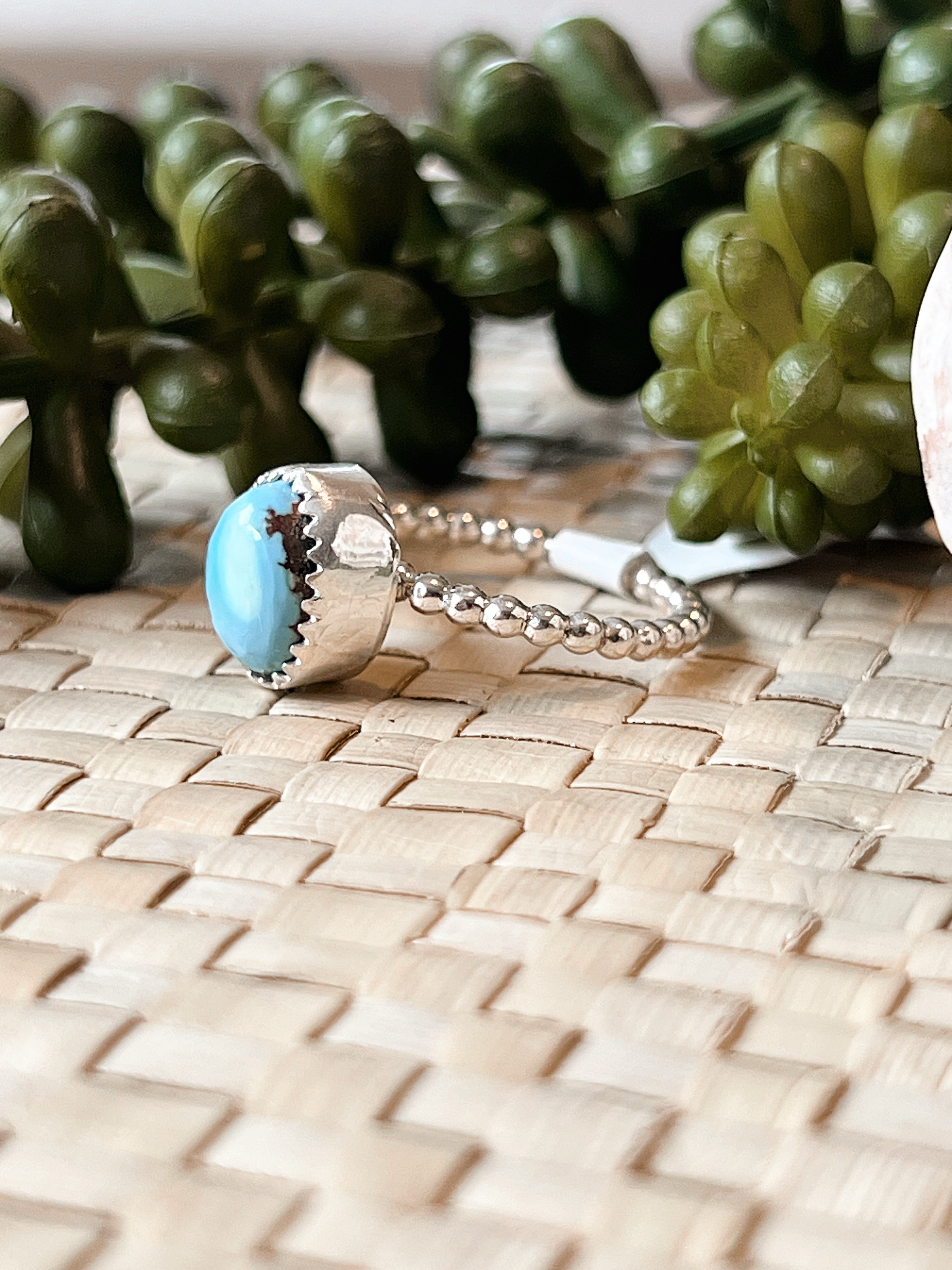 Spotted Golden Hills Sterling Silver Ring