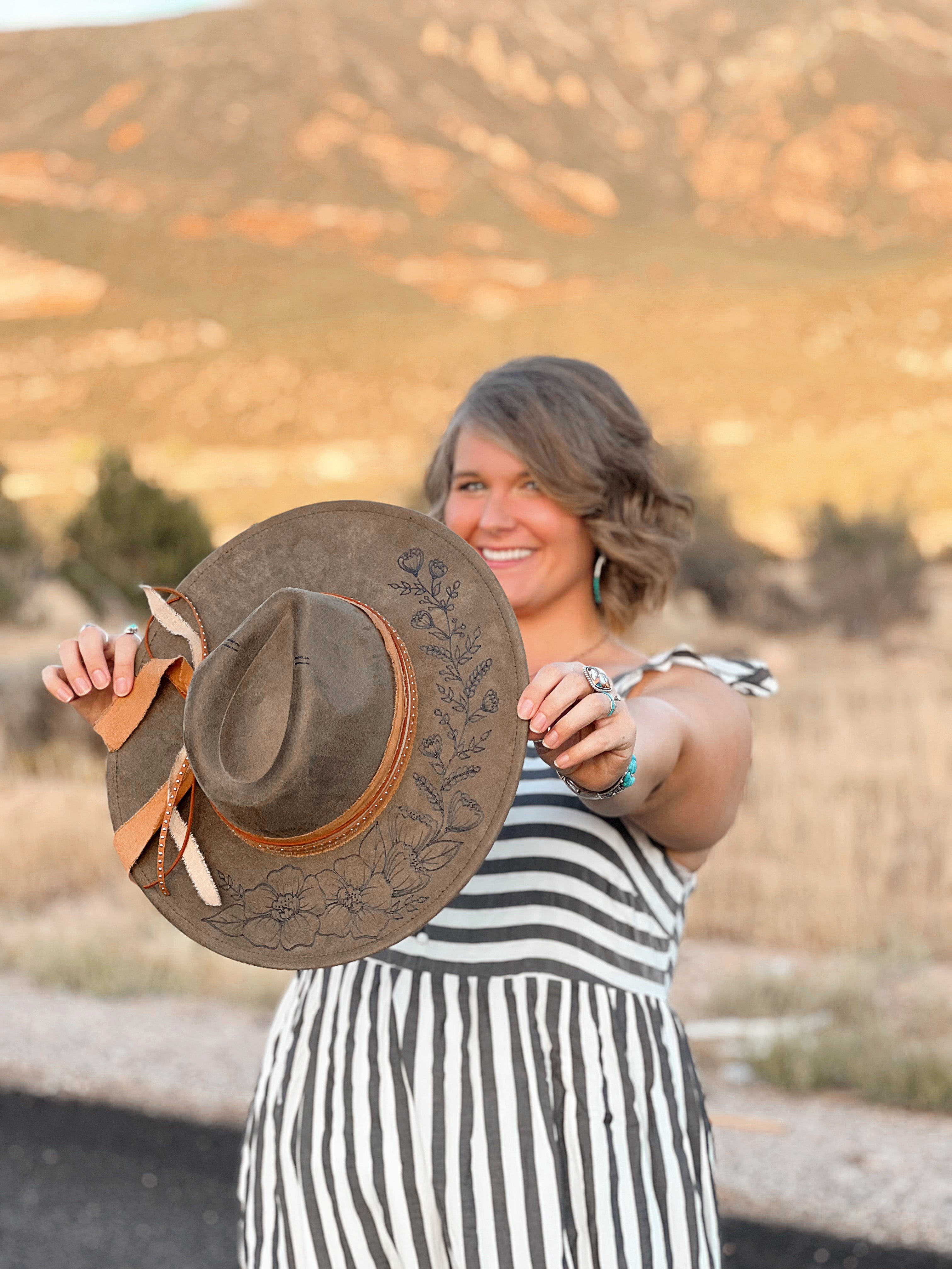 Lynette Hand Burned Hat