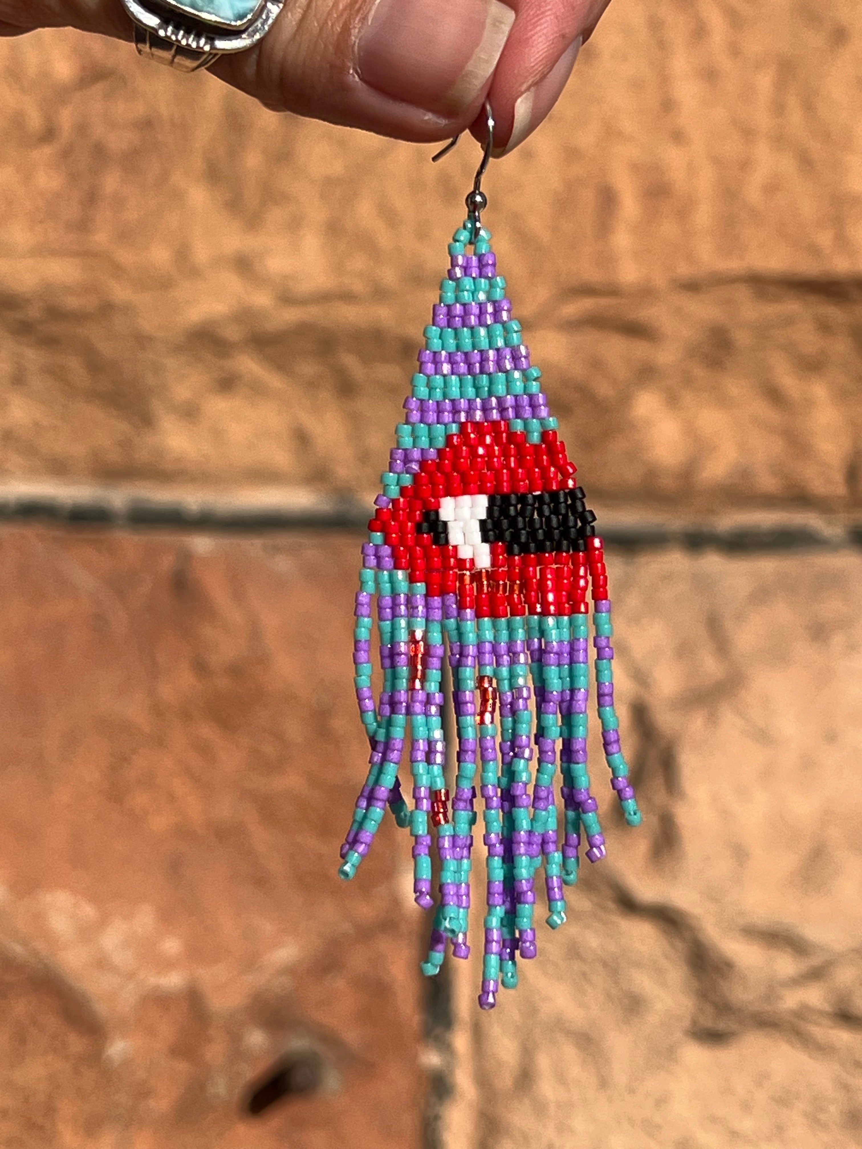 Va Va Vampy Handbeaded Earrings