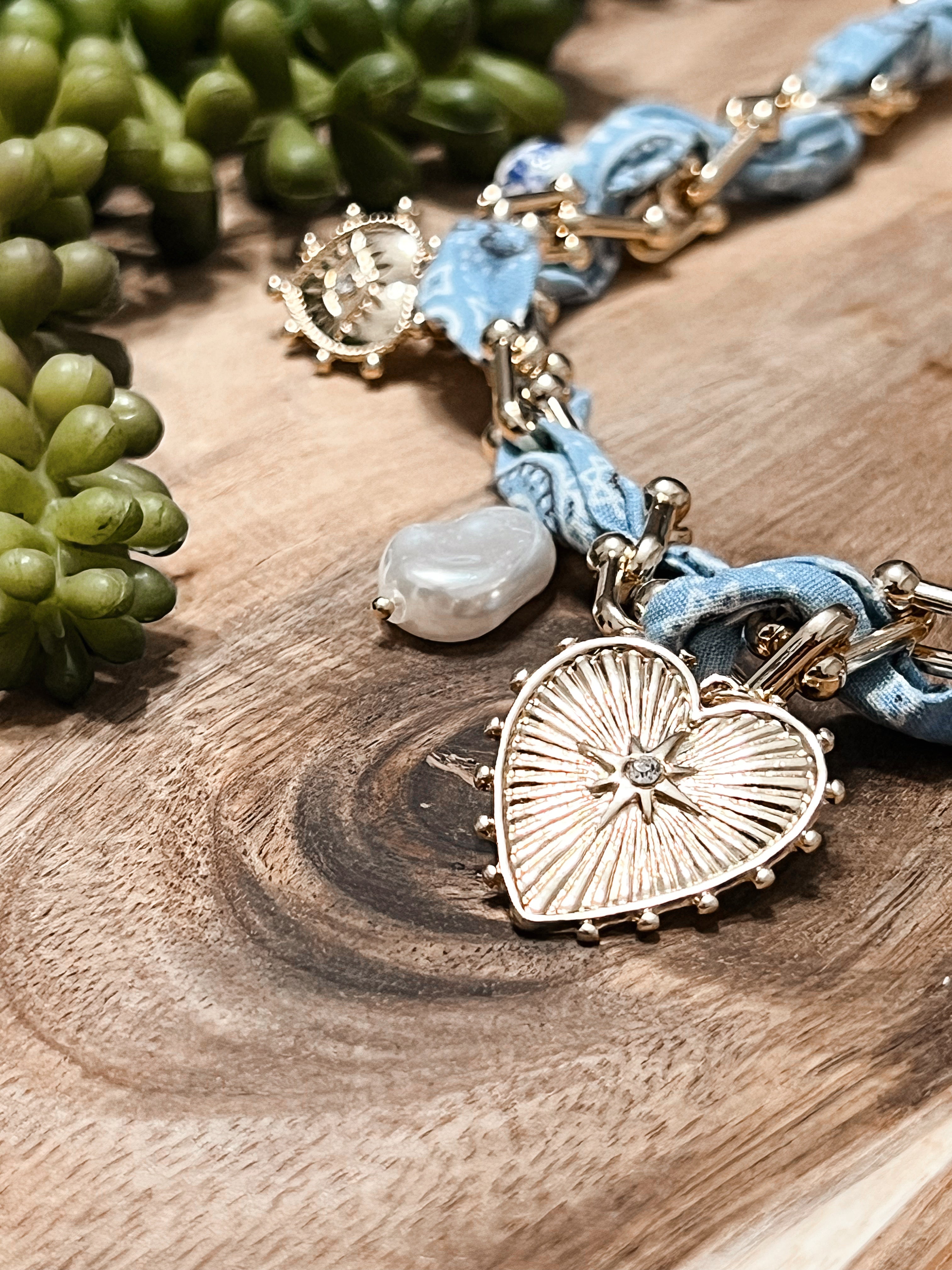 Paisley & Chain Necklace