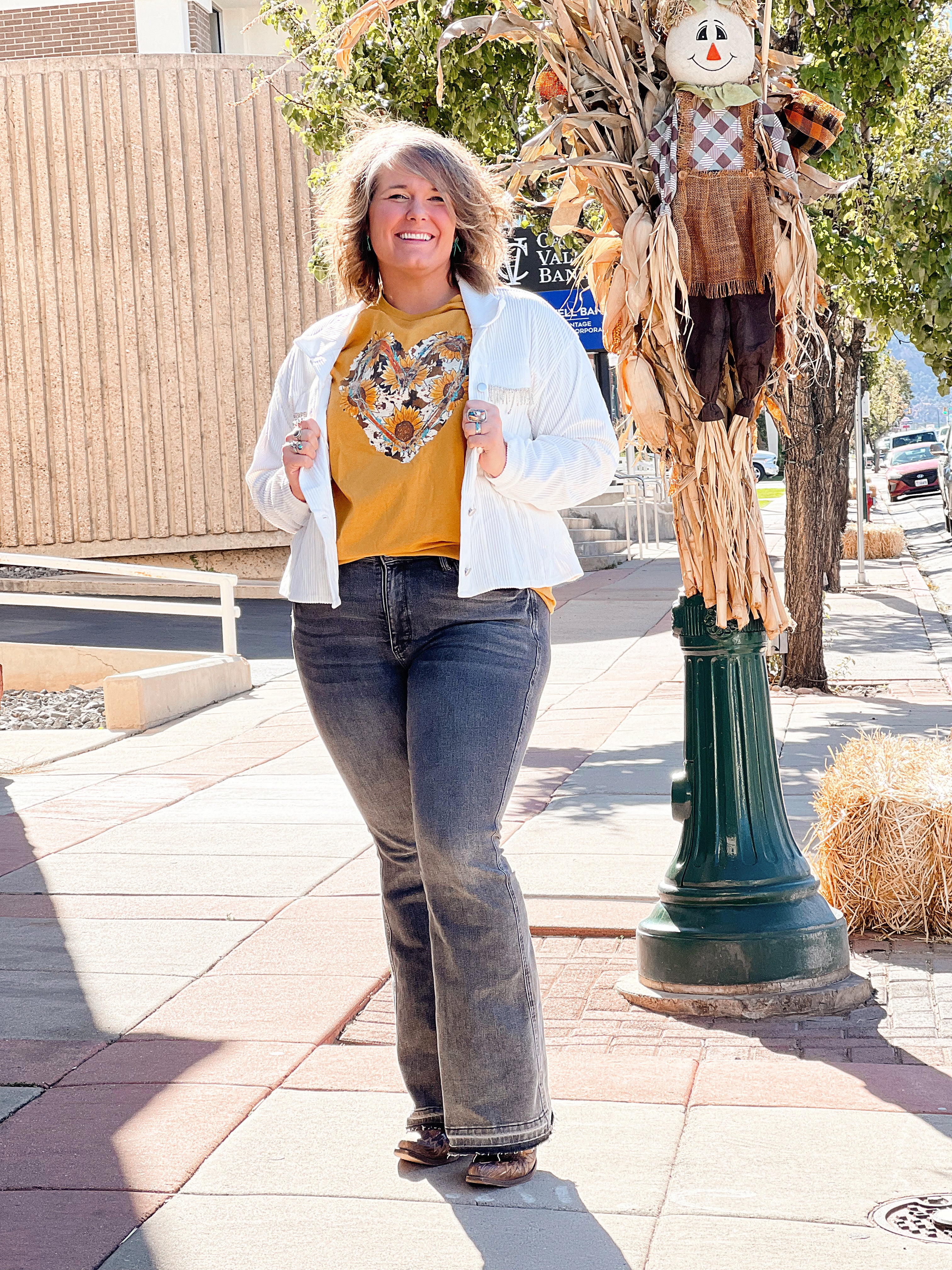 Sunflower Heart Graphic Tee