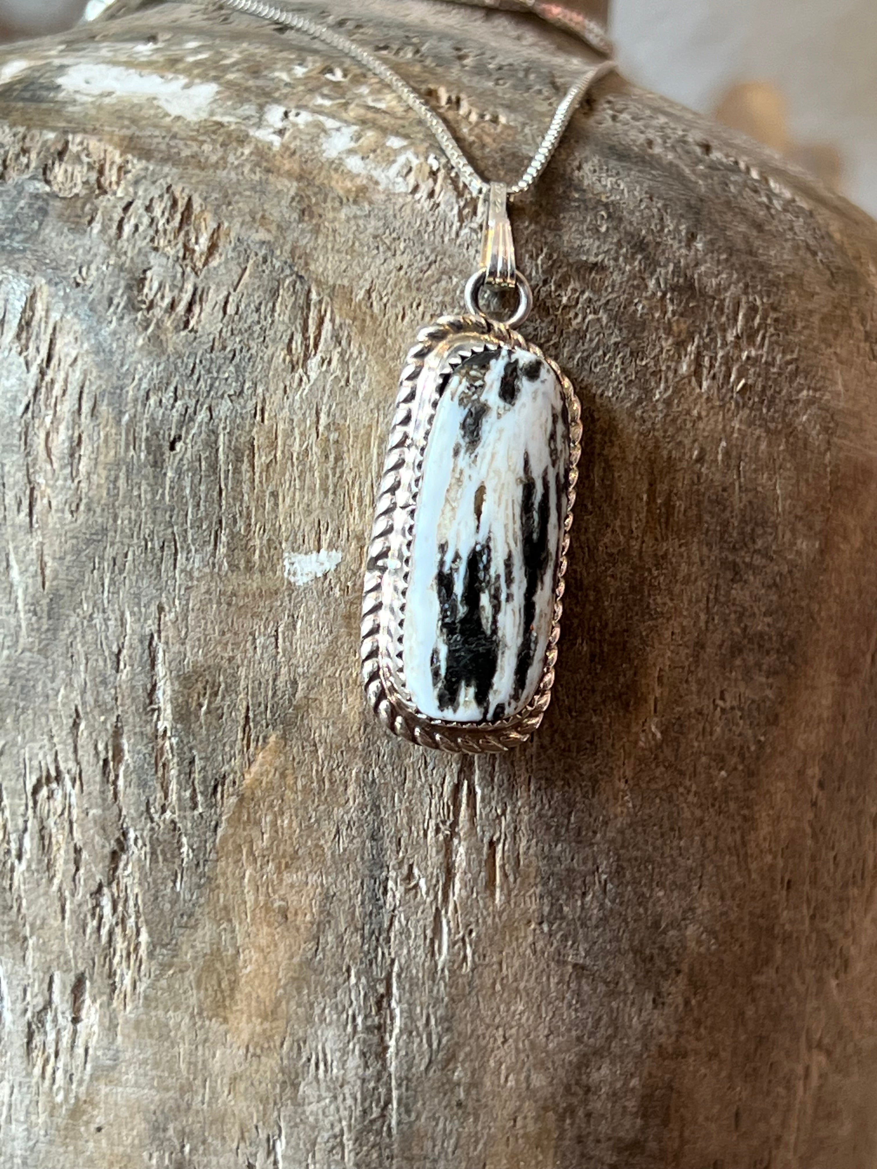 White Buffalo Waves Sterling Silver Necklace