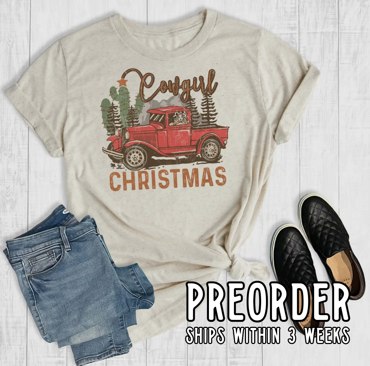 *Preorder* Cowgirl Christmas Graphic Tee