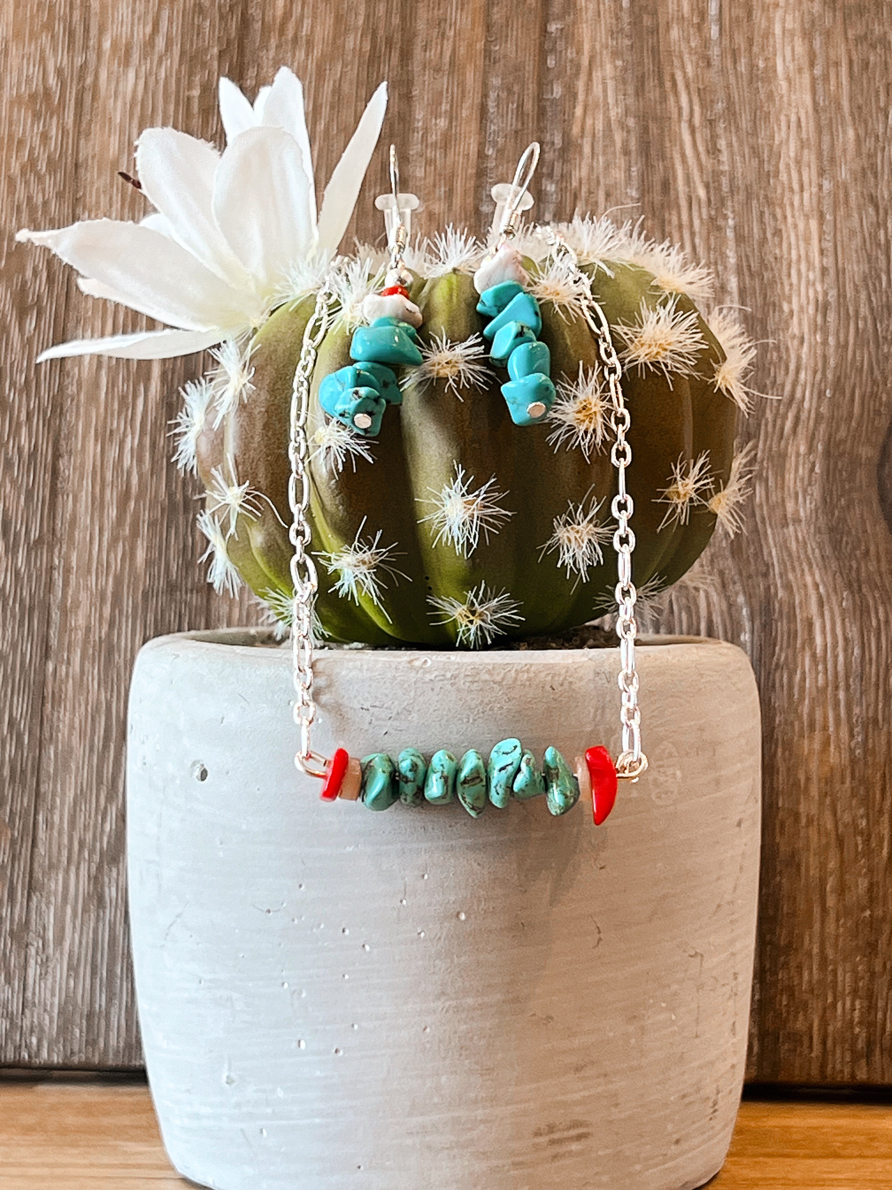 Rock On Turquoise Sterling Silver Earrings