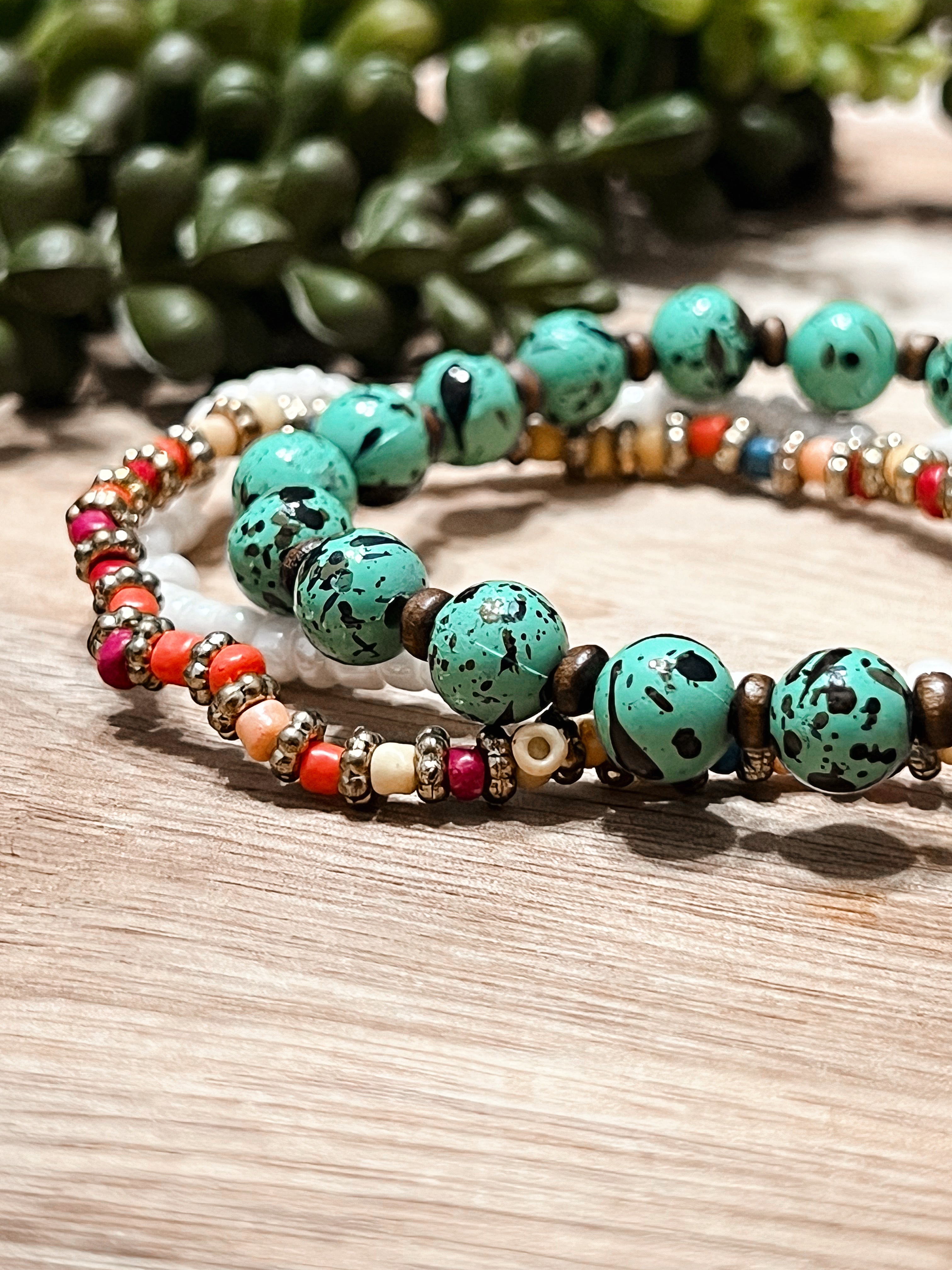 Rainbow Road Stretch Bracelet Set