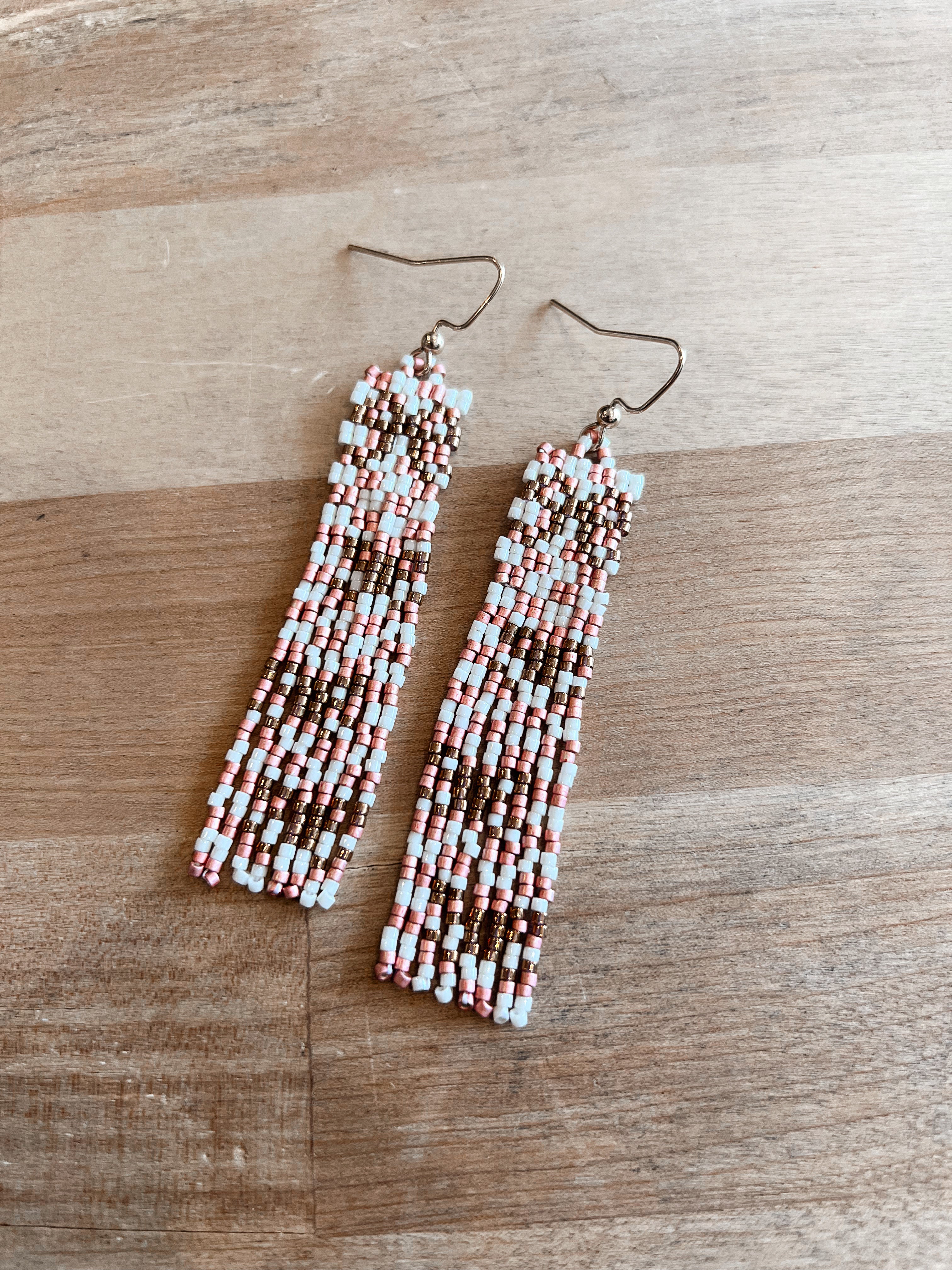 Big Bow Energy Handbeaded Earrings