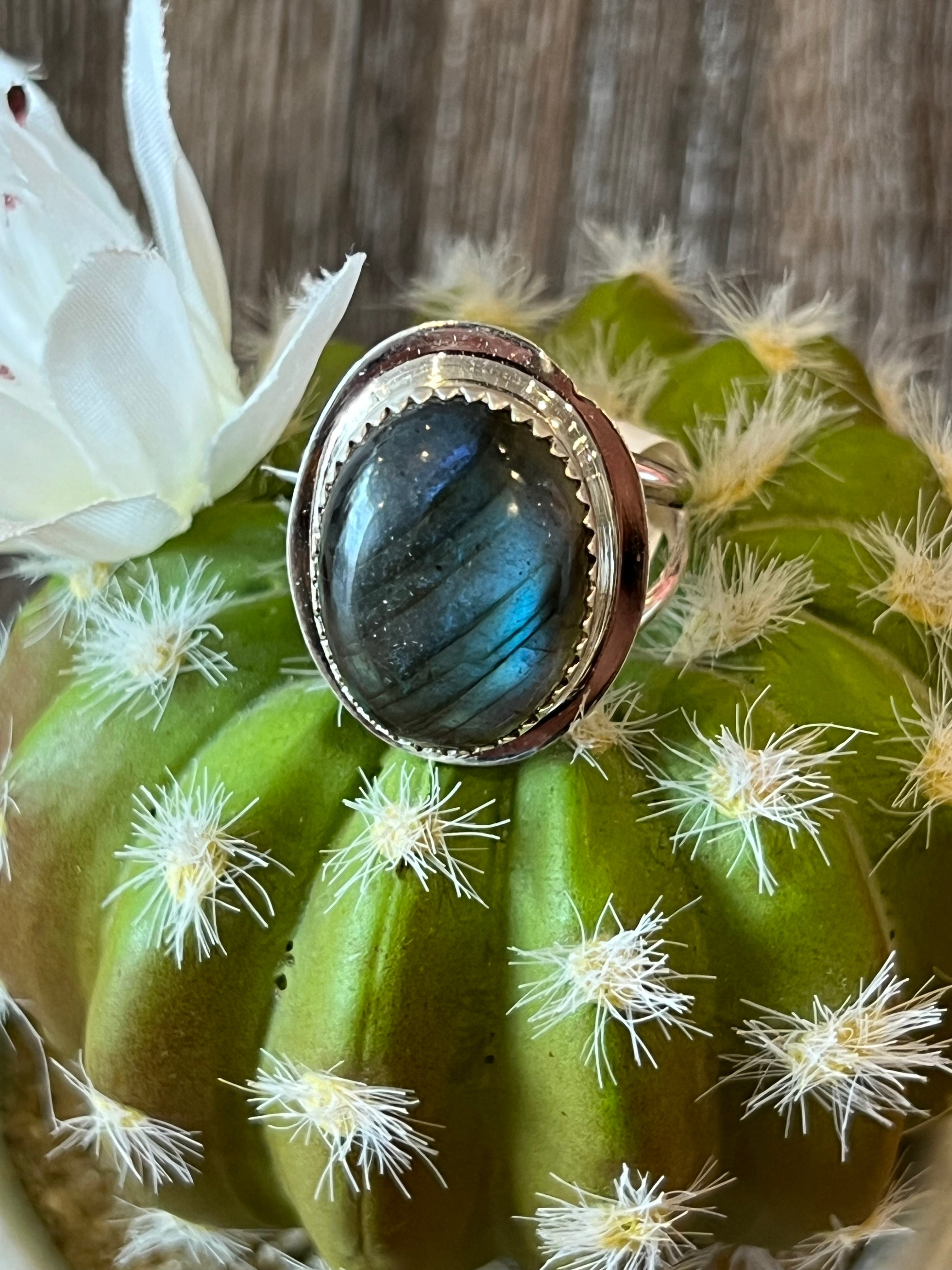 Lovely Labradorite Sterling Silver Ring