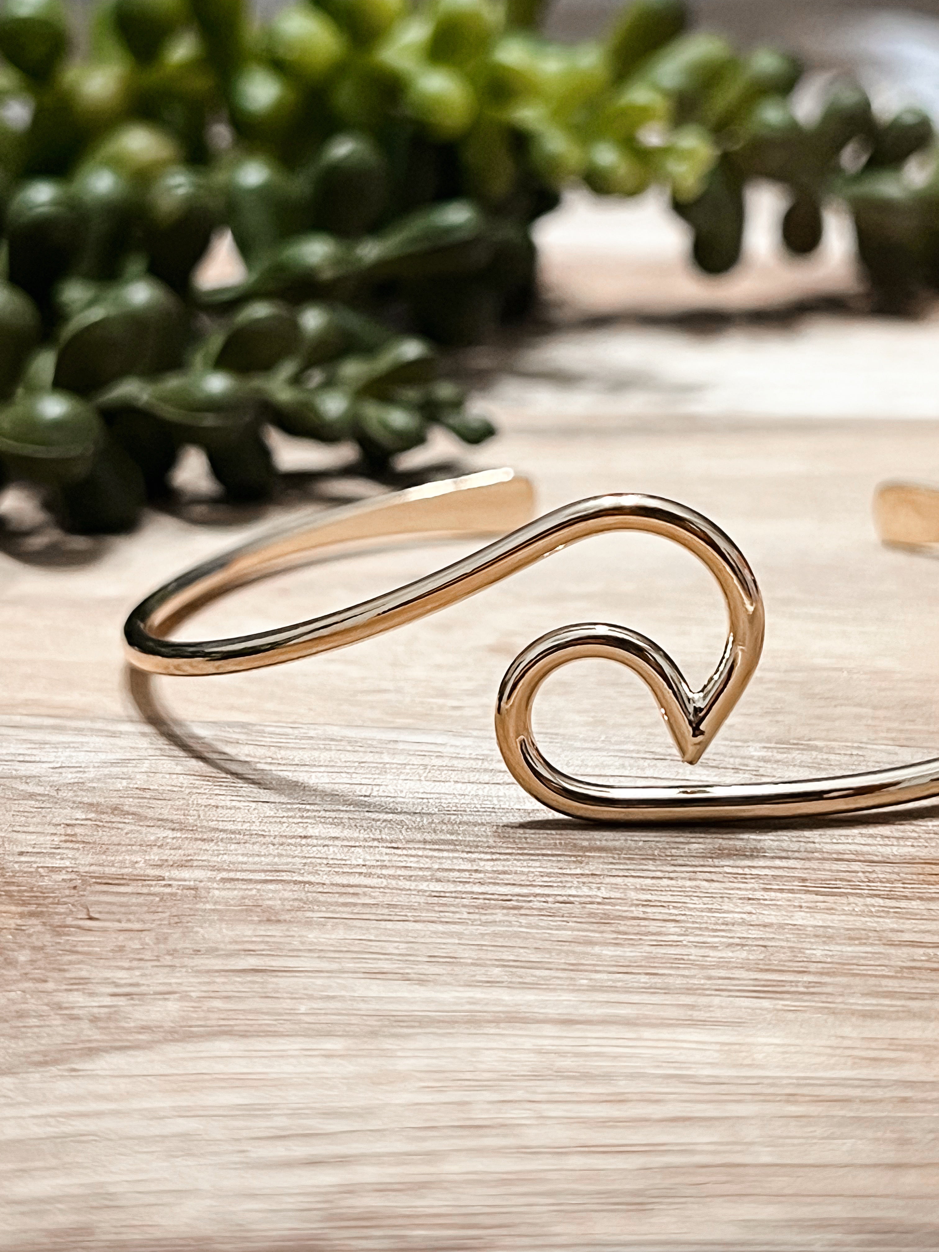 Gold Wave Cuff Bracelet