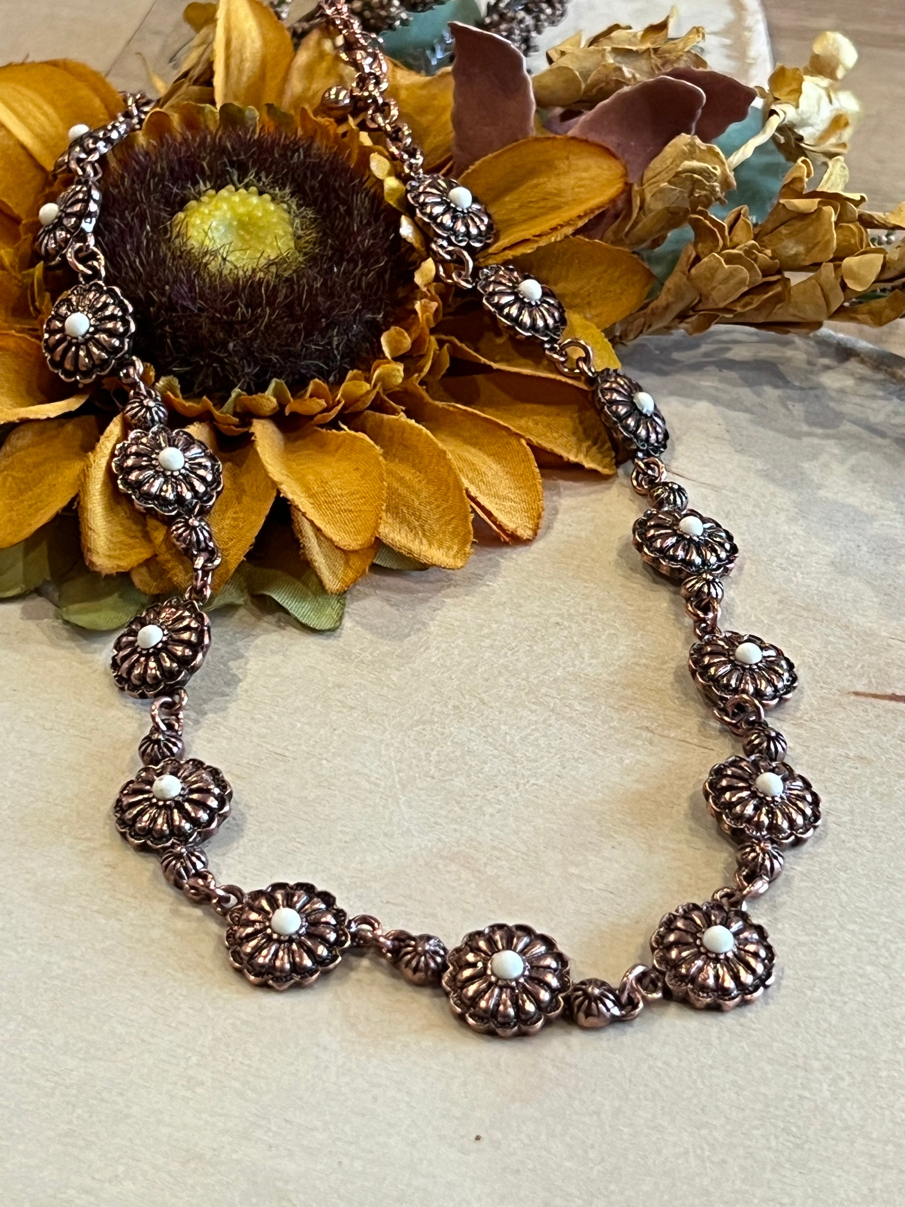 Copper Flower Necklace