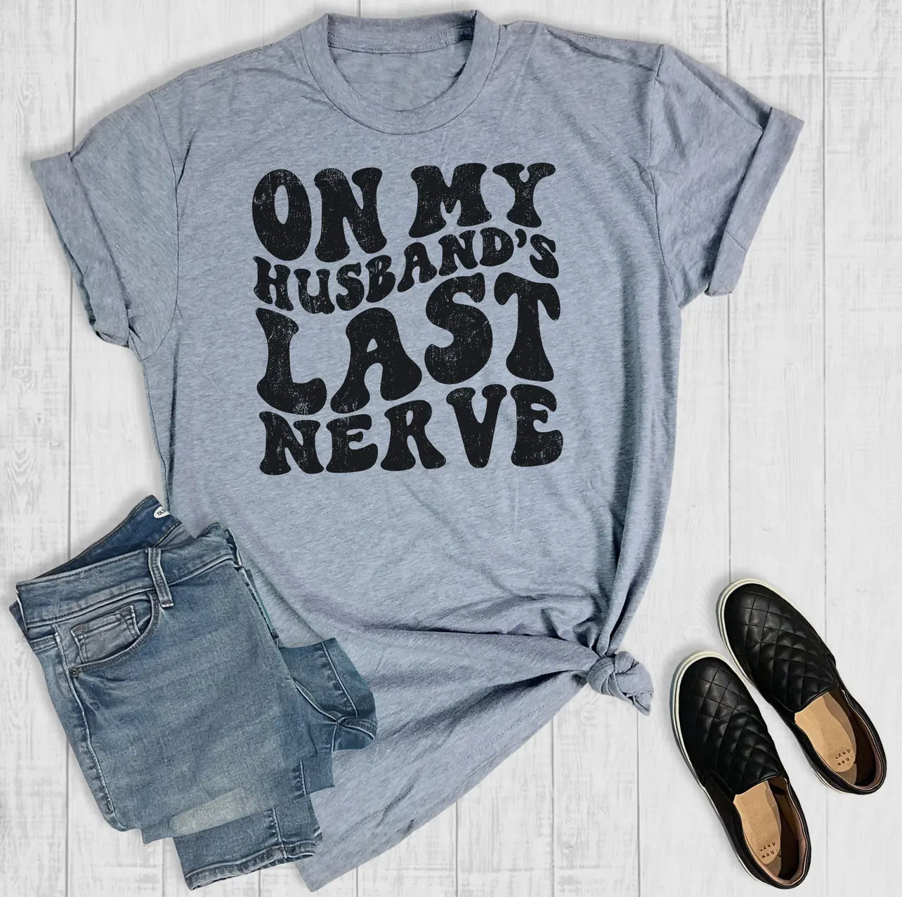 *Preorder* On My Husband’s Last Nerve Graphic Tee