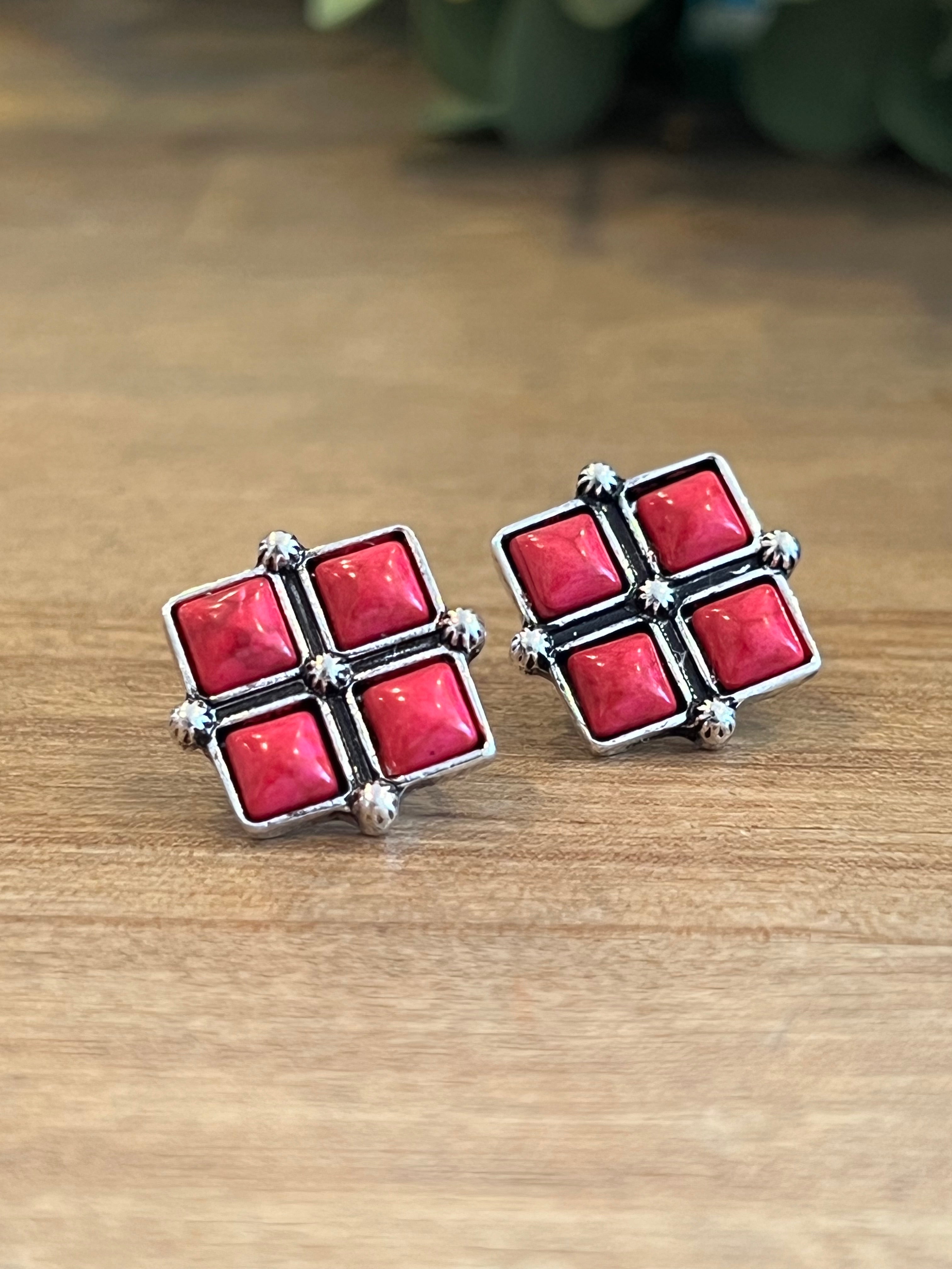 Pink Diamond Stud Earrings