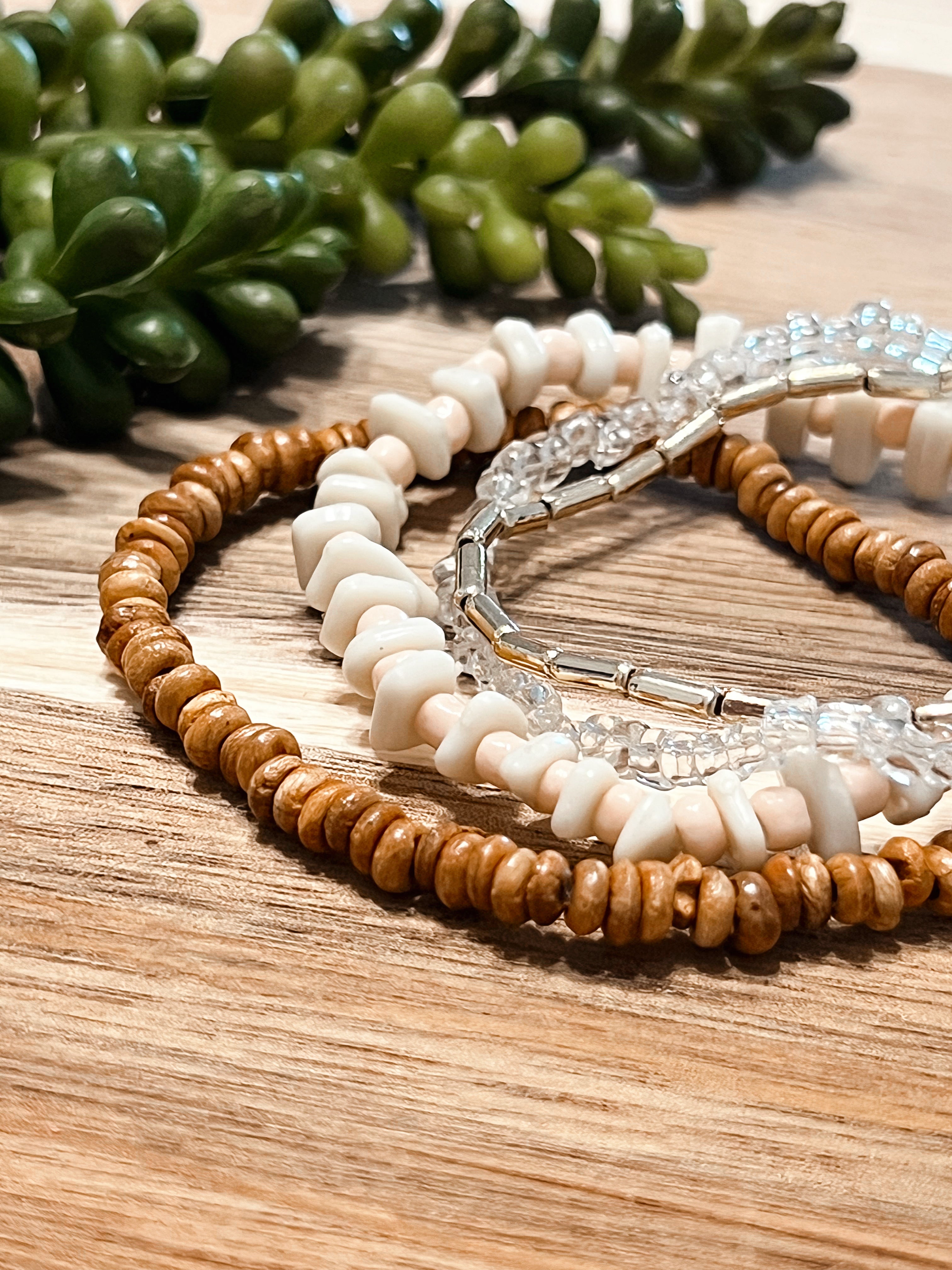 Rosewood Stretch Bracelet Set