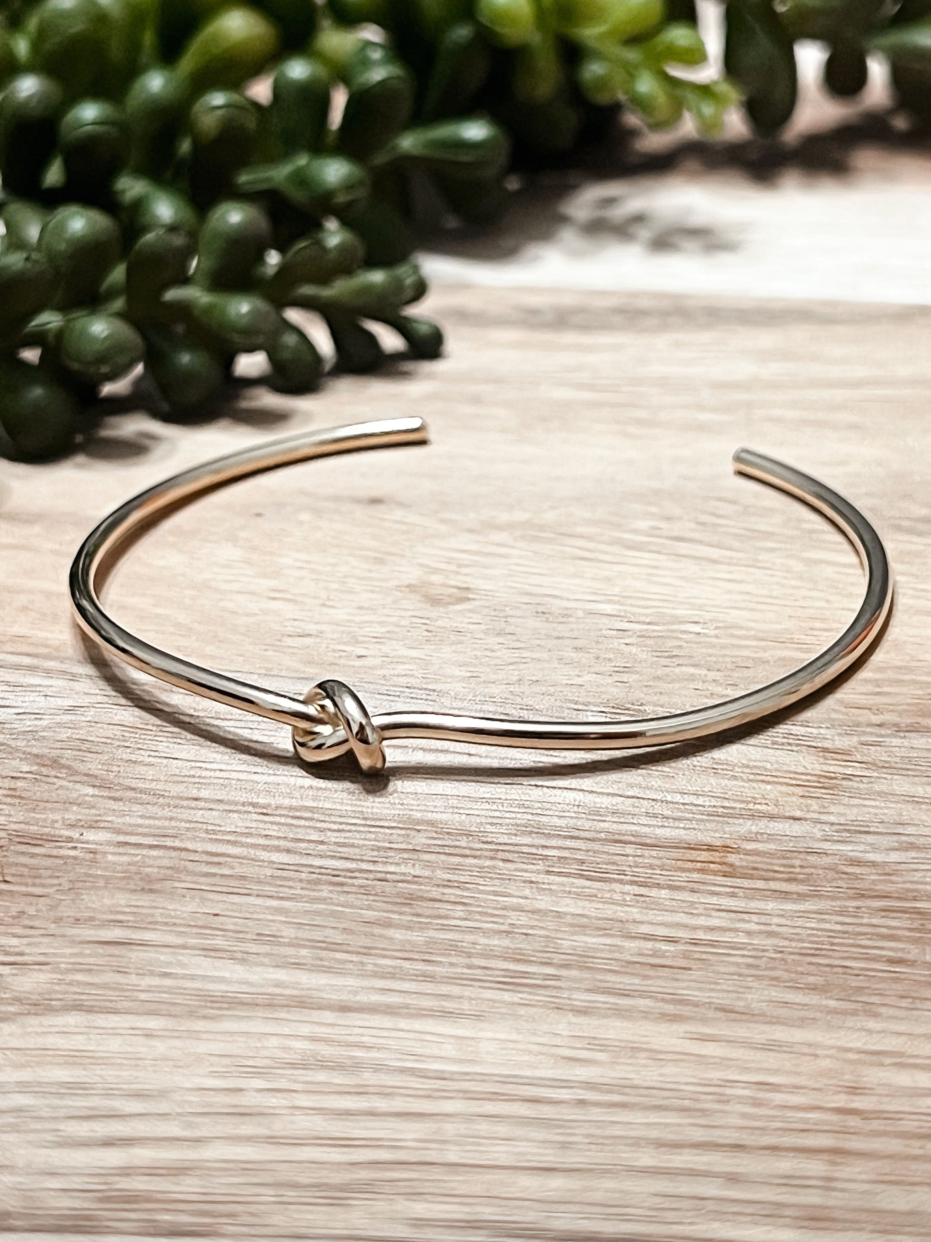 Knotty Gold Cuff Bracelet