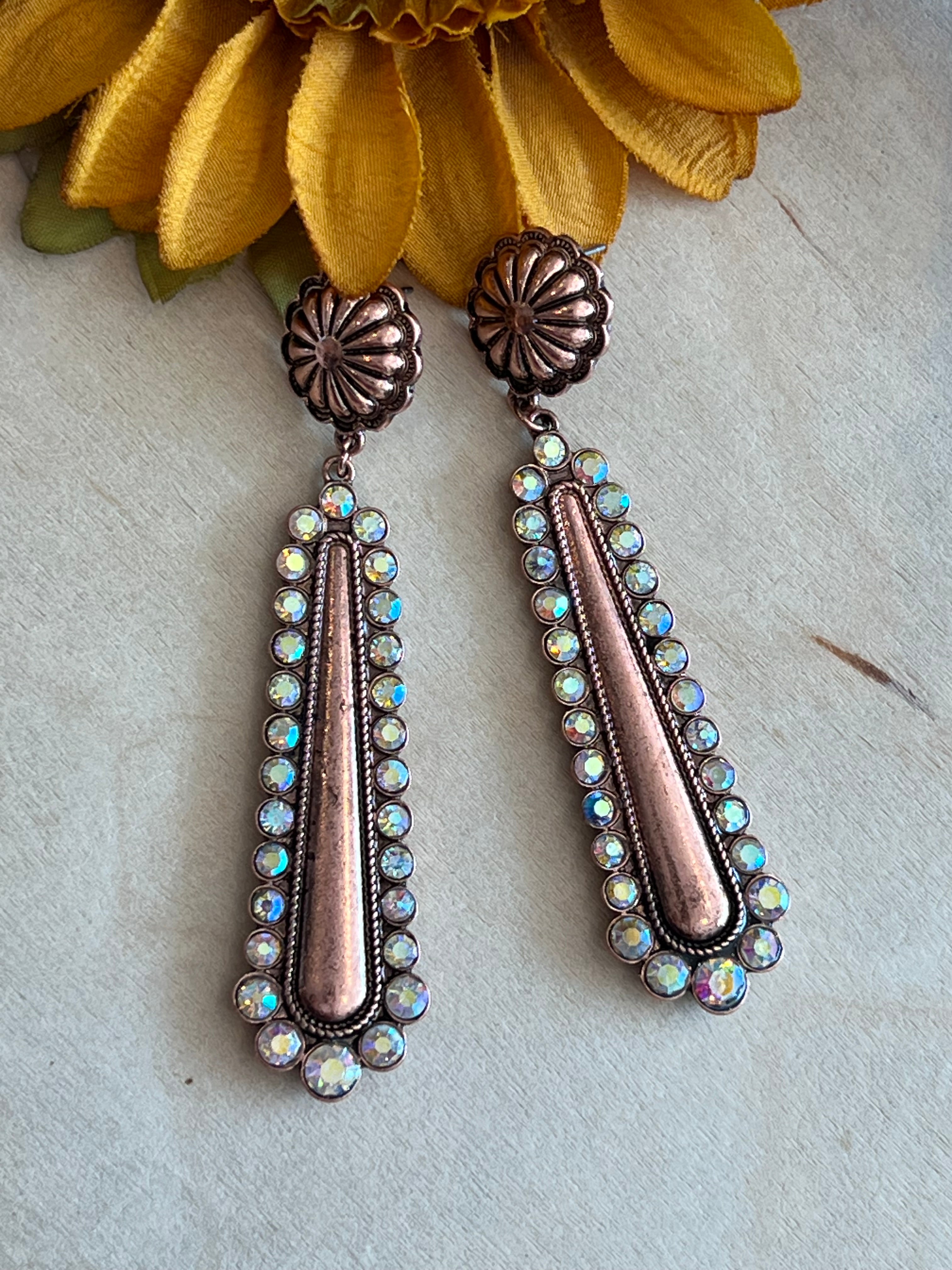 Copper Bling Earrings