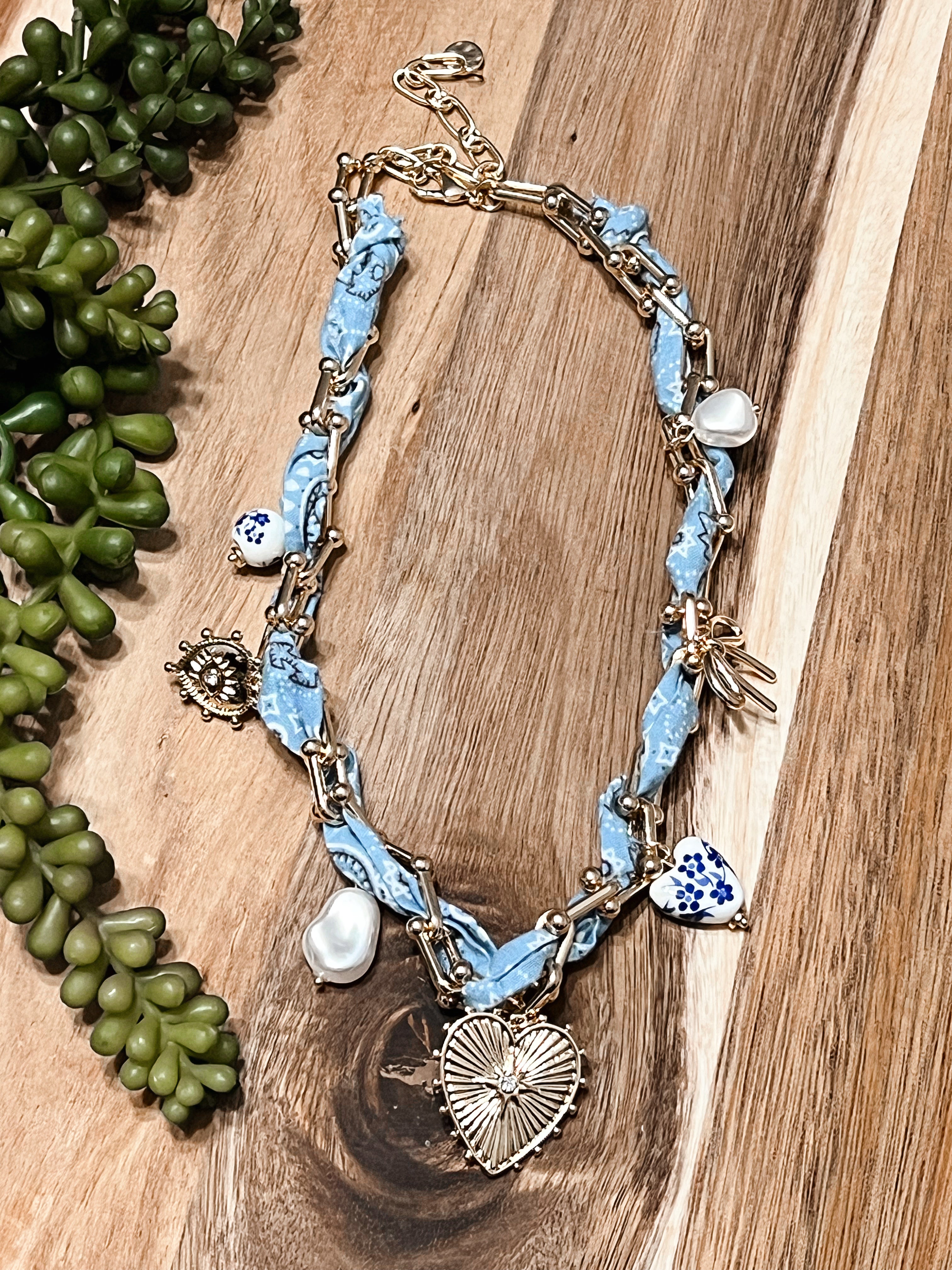 Paisley & Chain Necklace