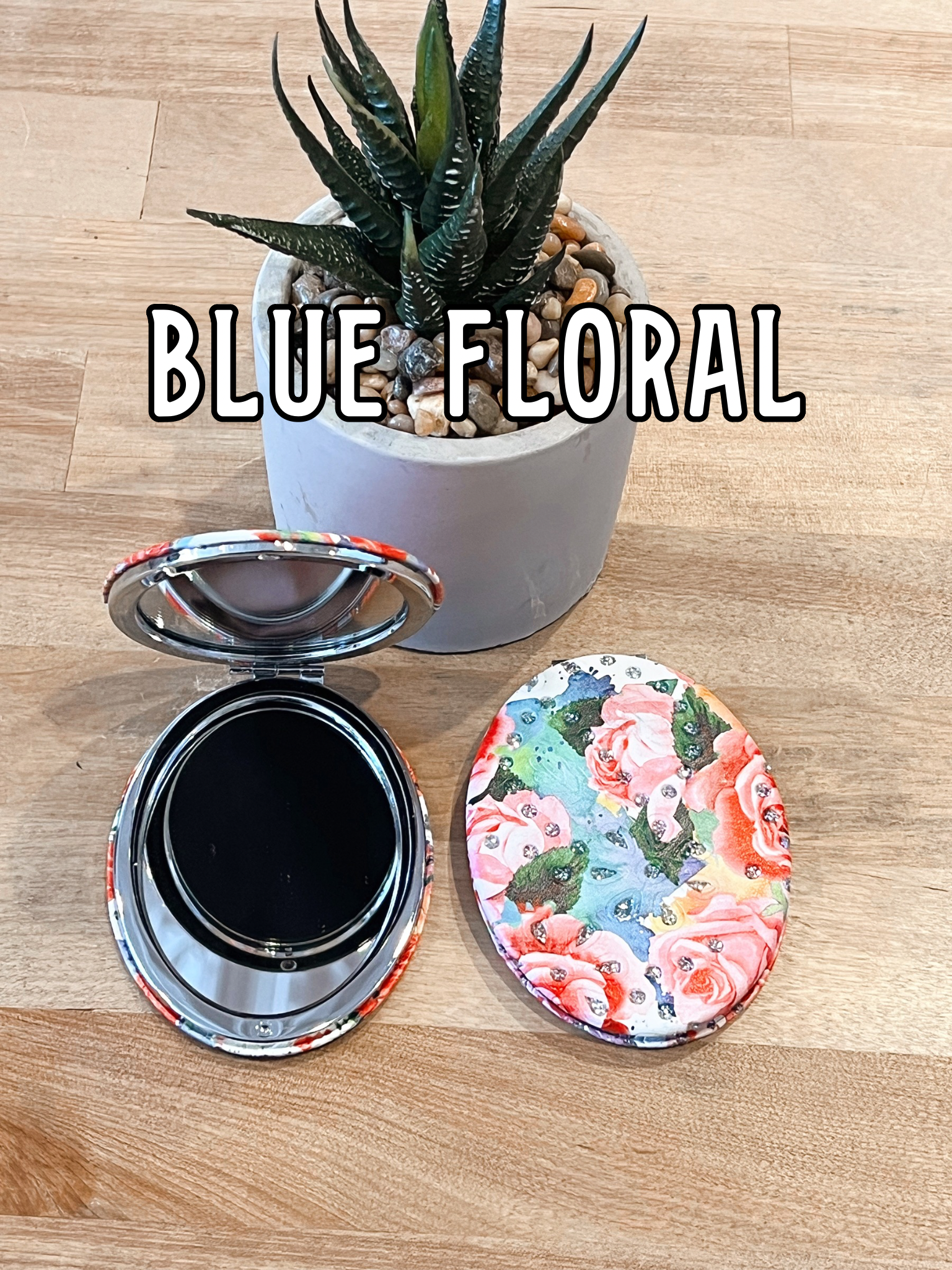 Floral Compact Mirror