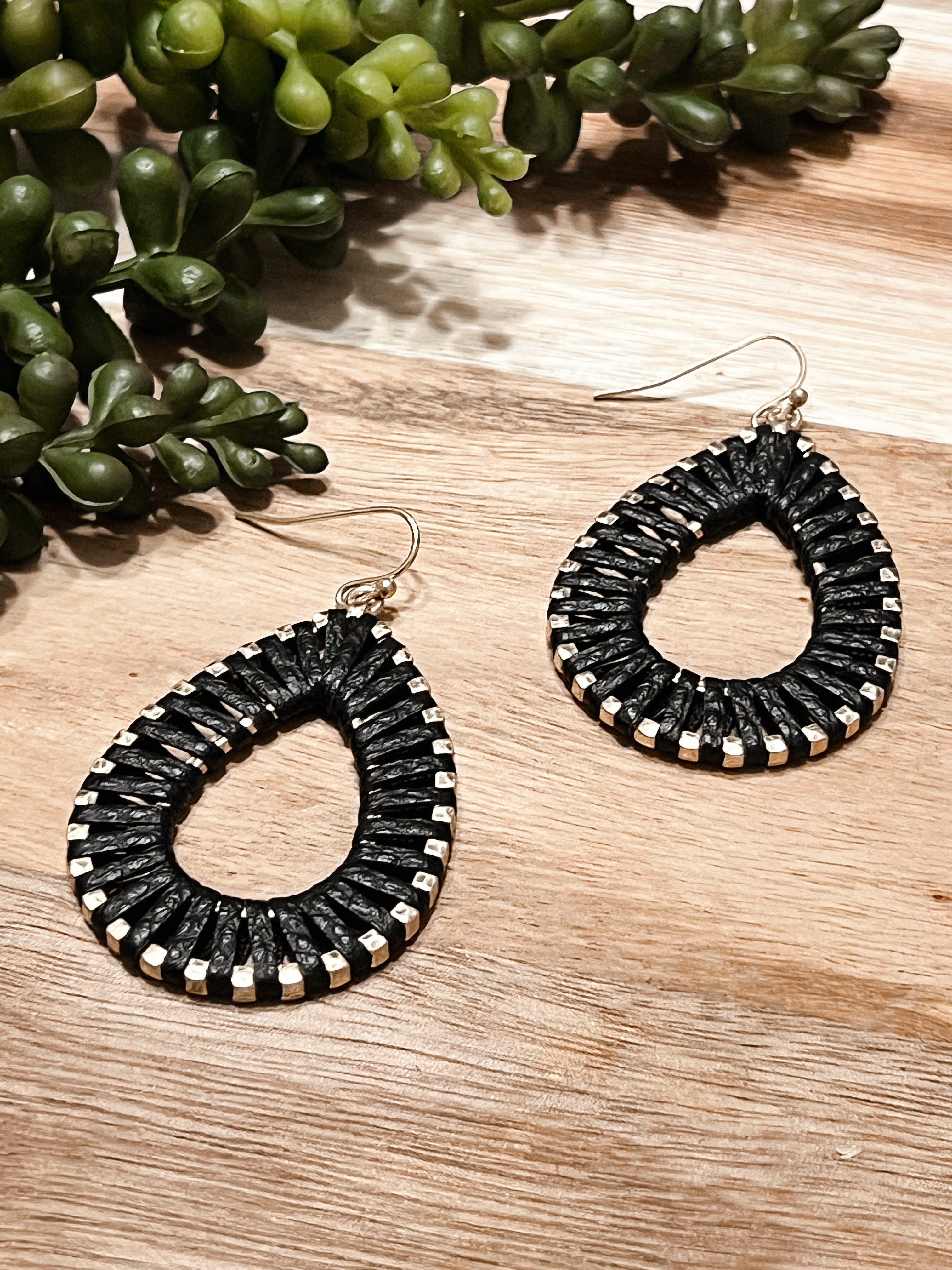 Black Wrap Earrings
