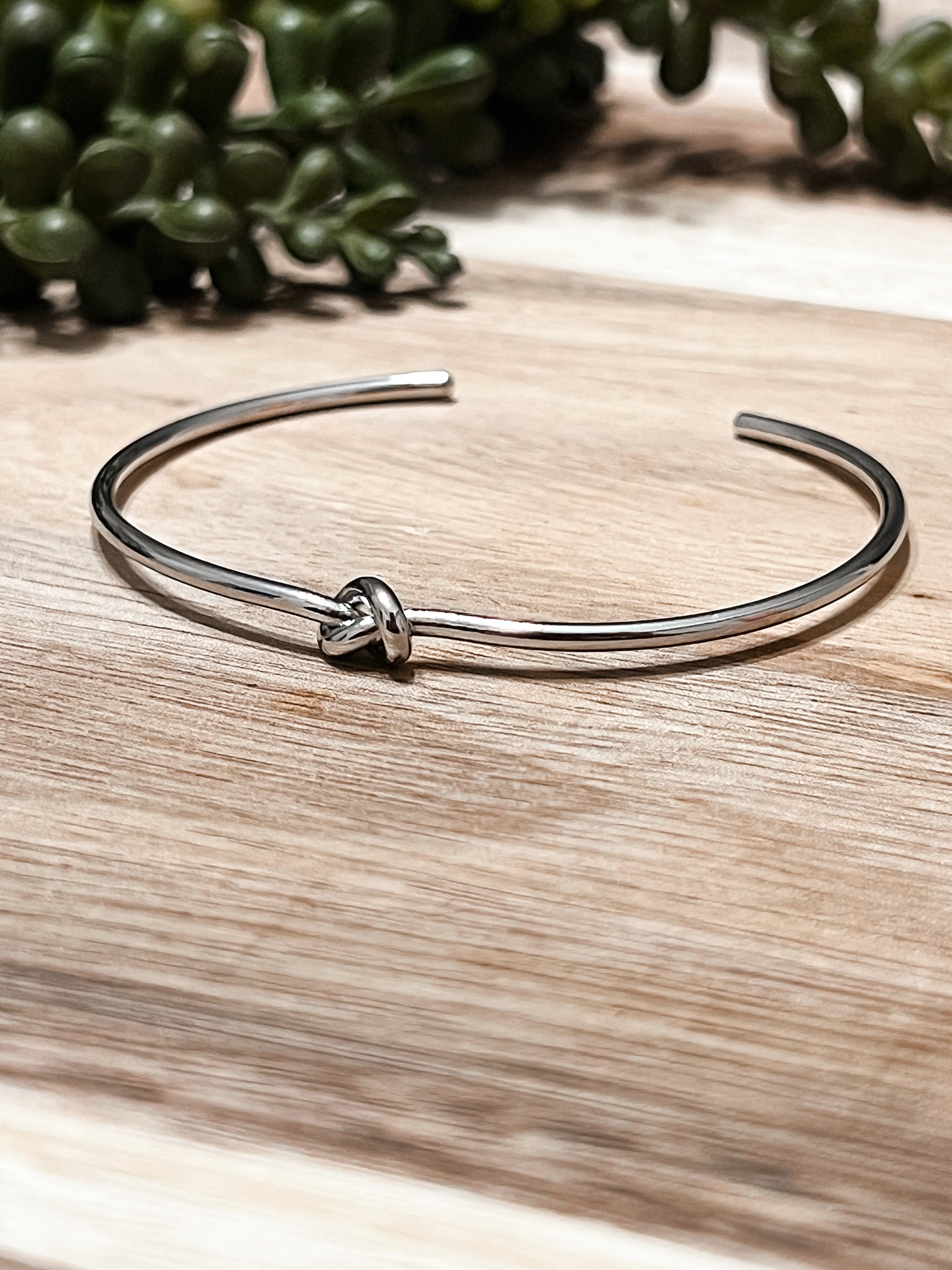 Knotty Silver Cuff Bracelet