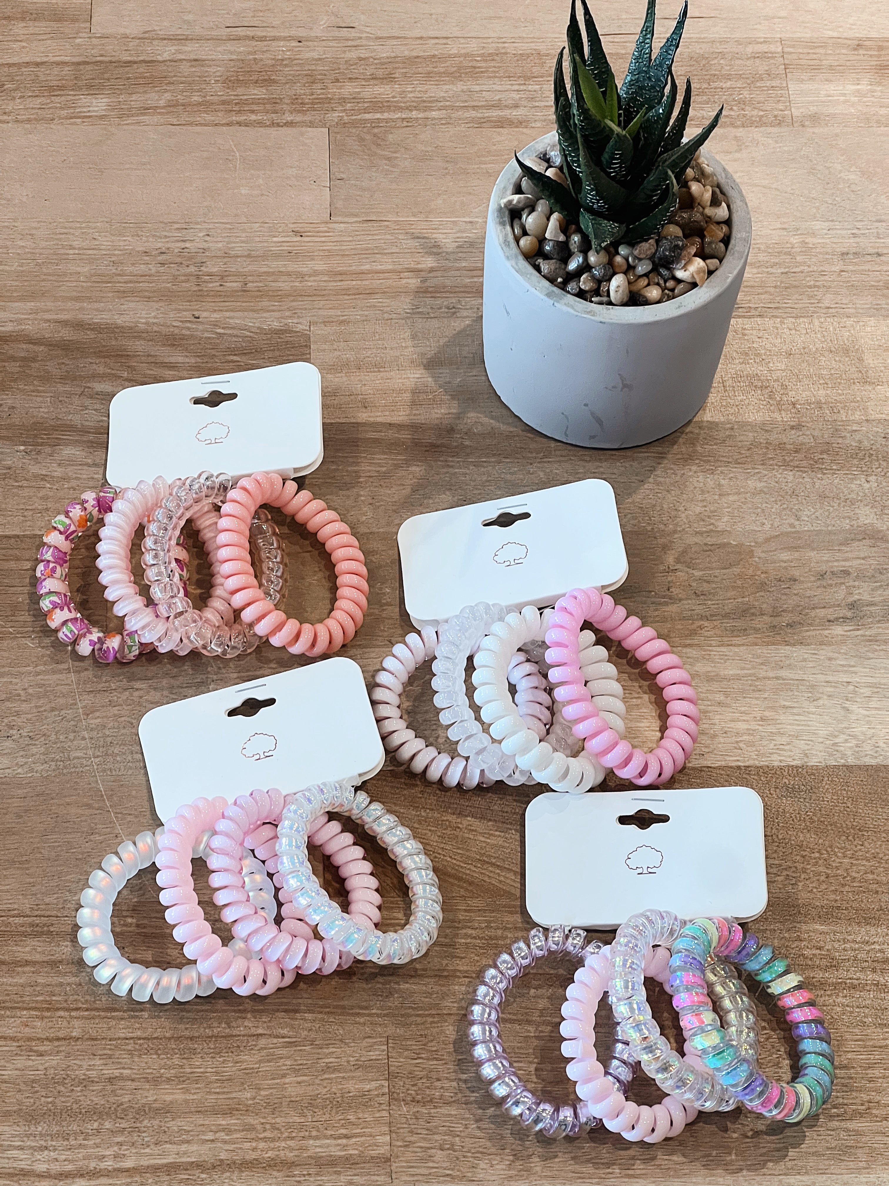 Spiral Hair Ties- 4 Pack