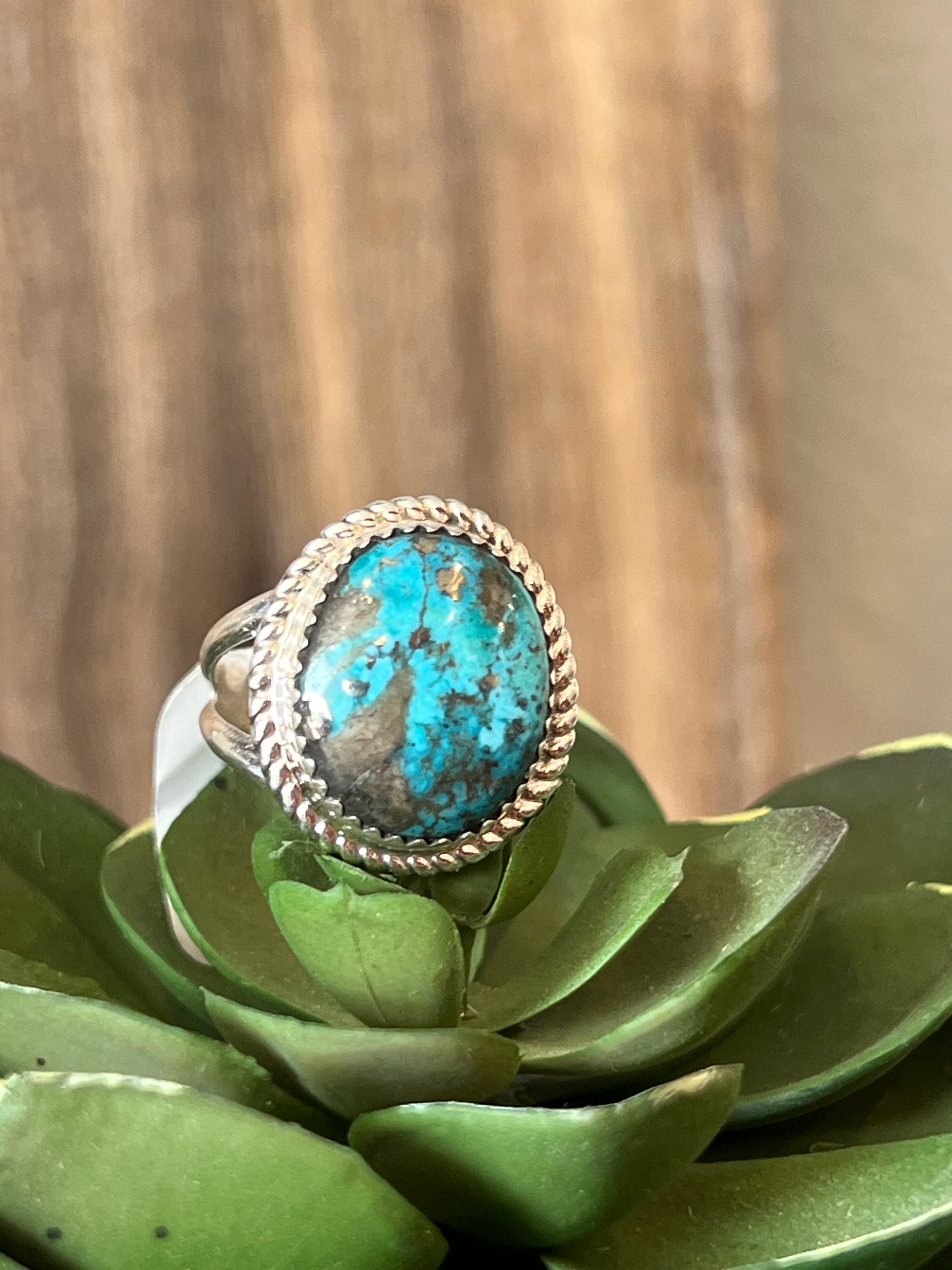 Earthy Turquoise Sterling Silver Ring