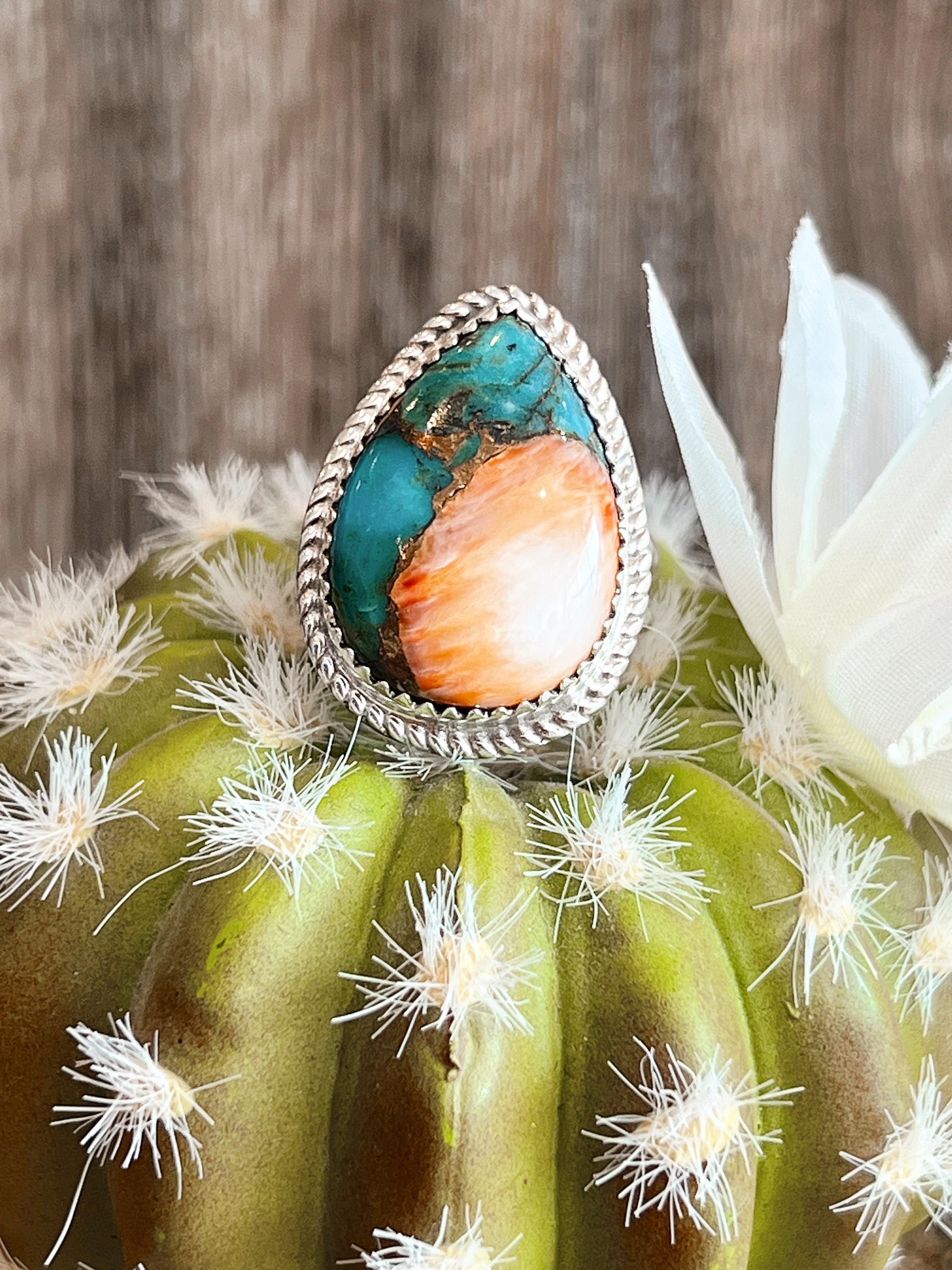 Pretty Pear Mojave Turquoise Sterling Silver Ring