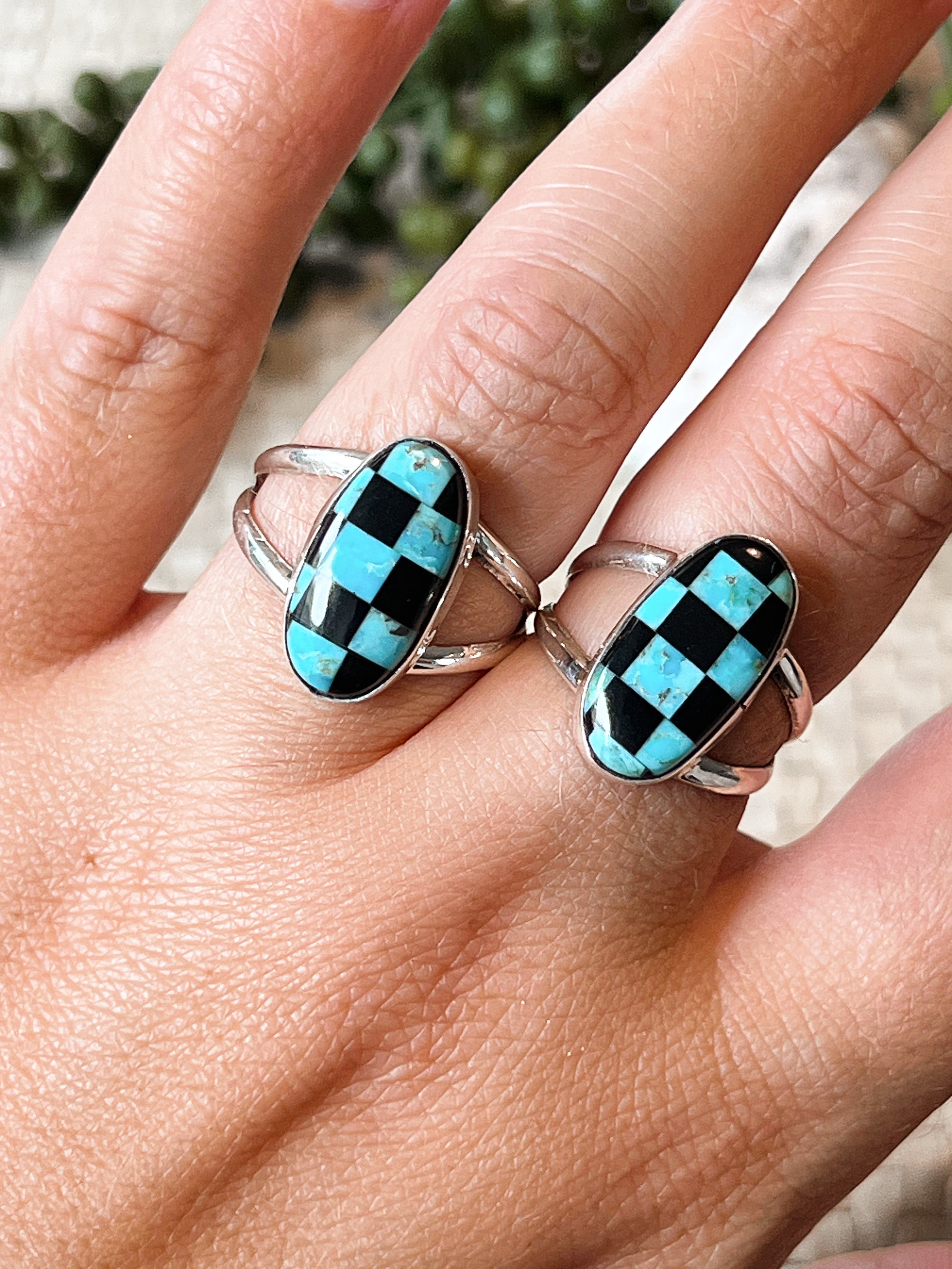 Modern Moxie Turquoise & Onyx Sterling Silver Ring