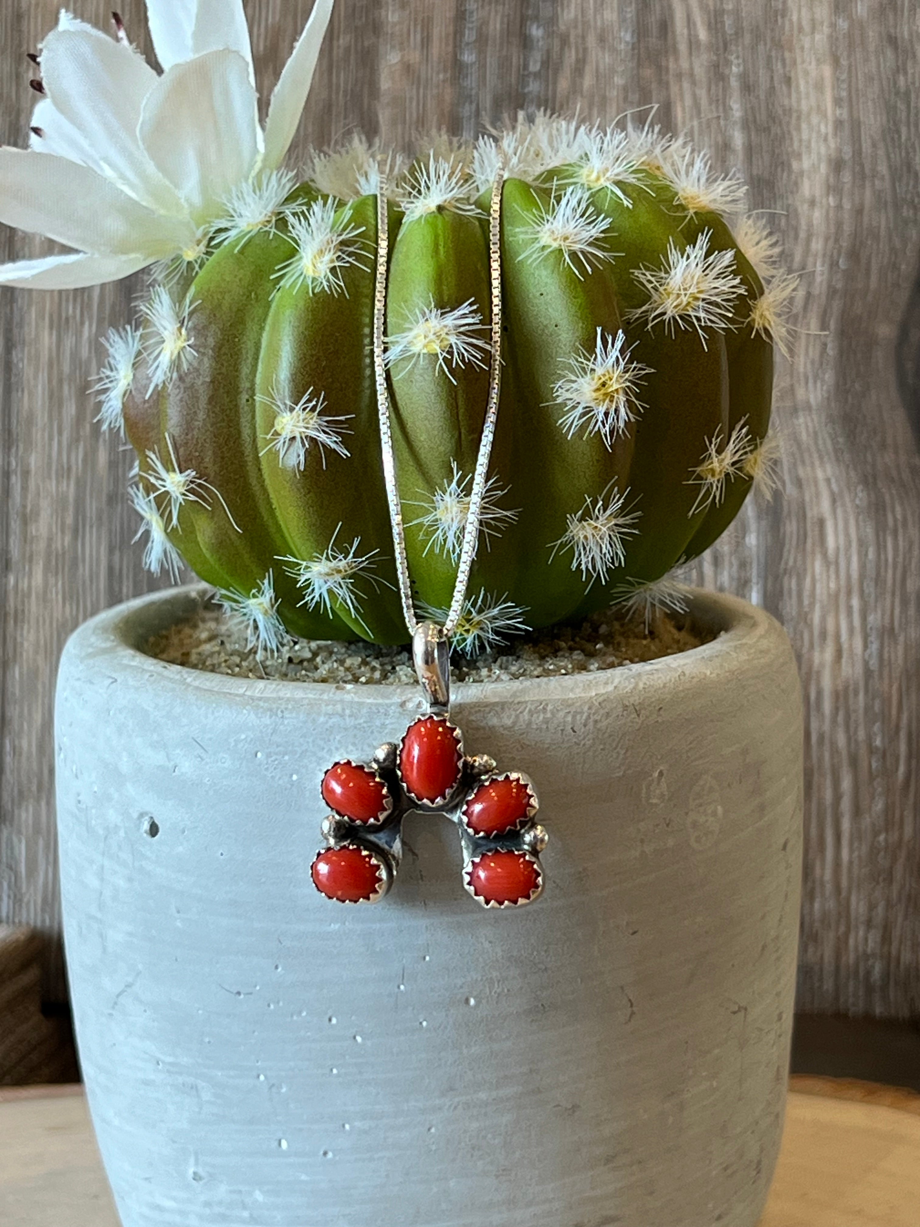 Naja Coral Sterling Silver Necklace