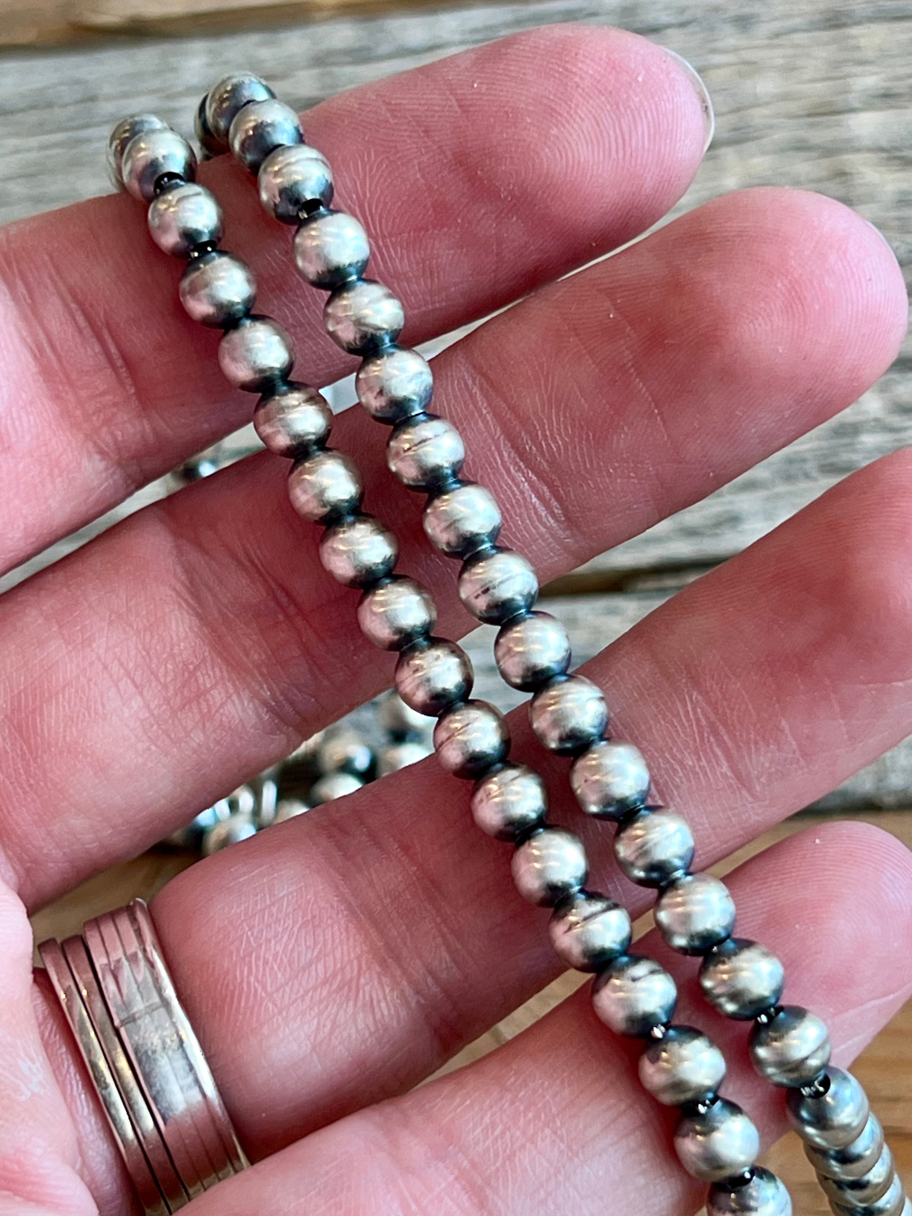 Genuine Navajo Pearl Sterling Silver Necklace