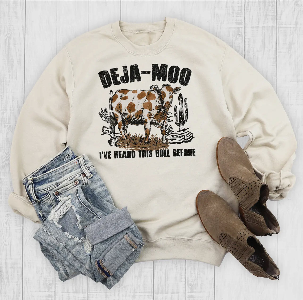*Preorder* Deja Moo Graphic Sweatshirt