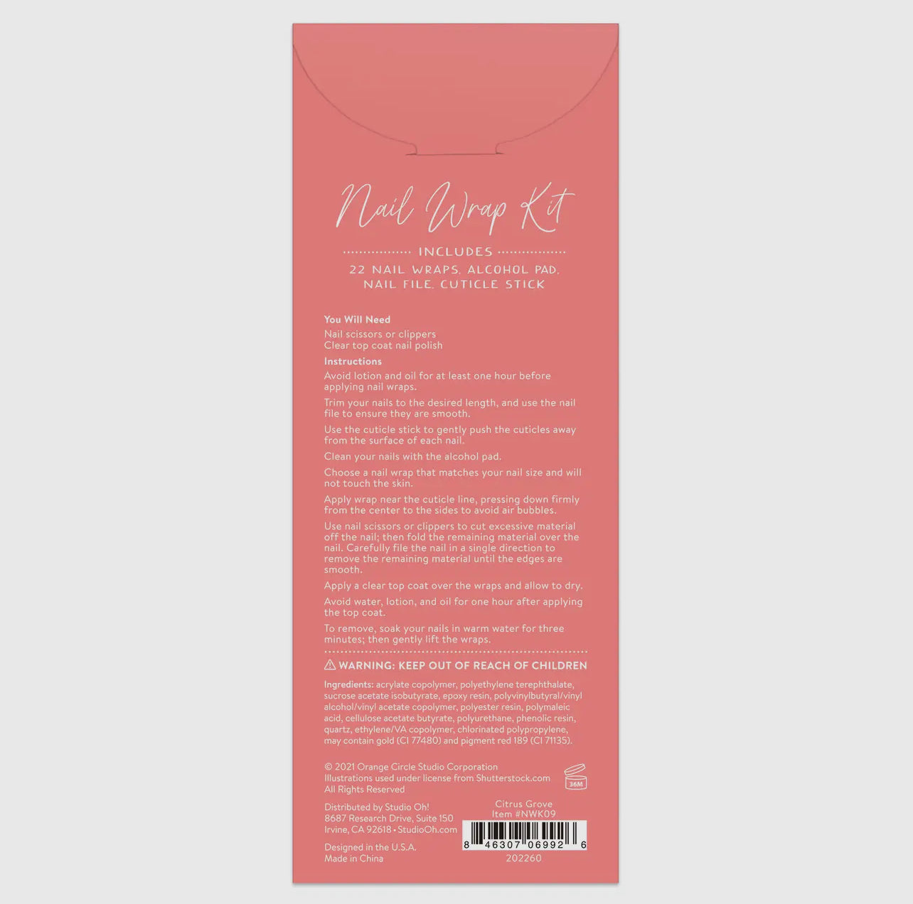 Citrus Cove Nail Wrap Kit